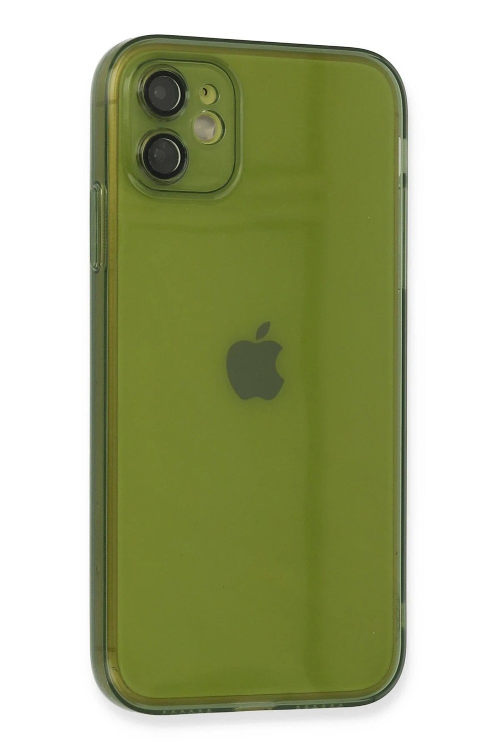 Mey İthalat®  iPhone 12 Kılıf Fly Lens Silikon - Yeşil