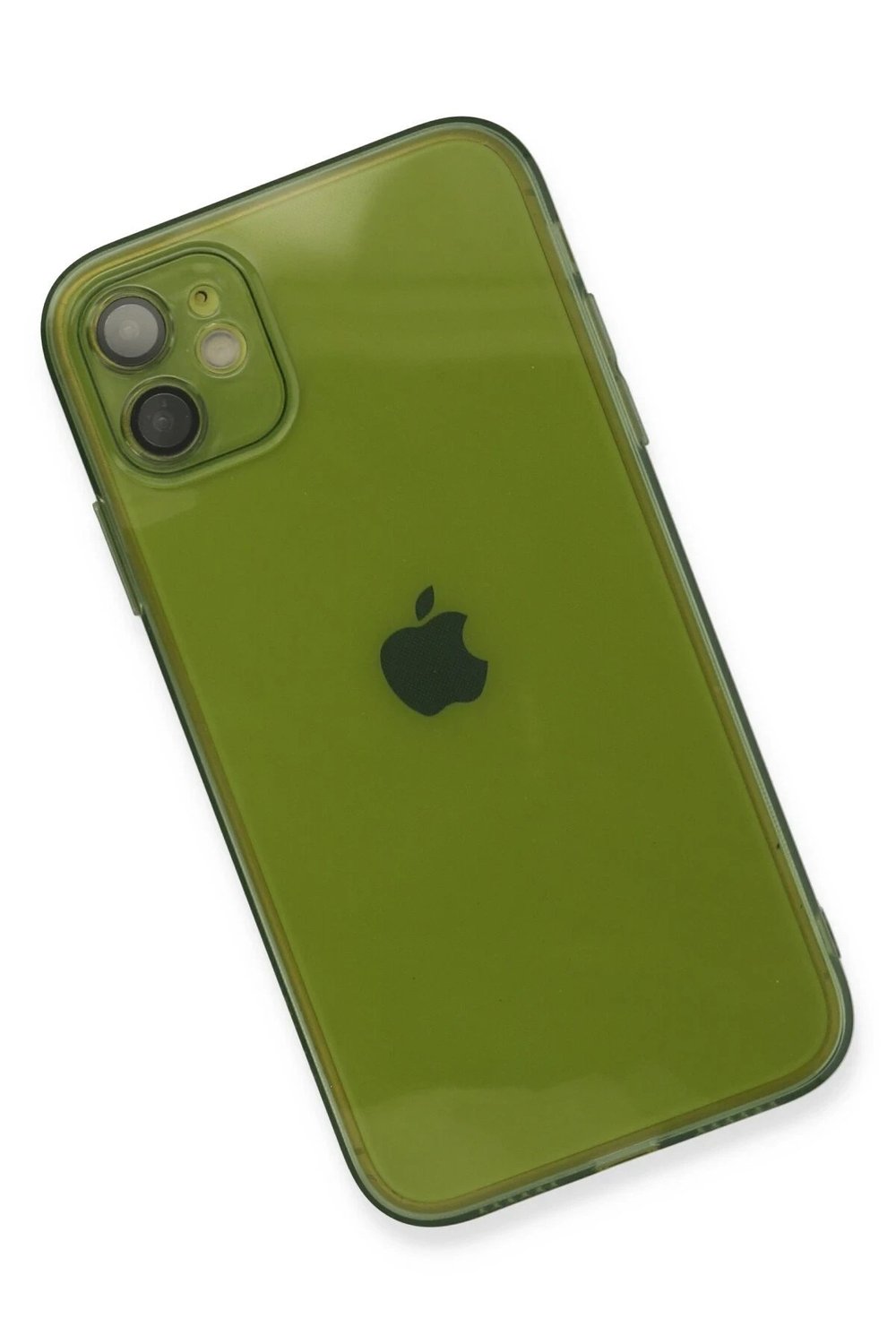 Mey İthalat®  iPhone 12 Kılıf Fly Lens Silikon - Yeşil
