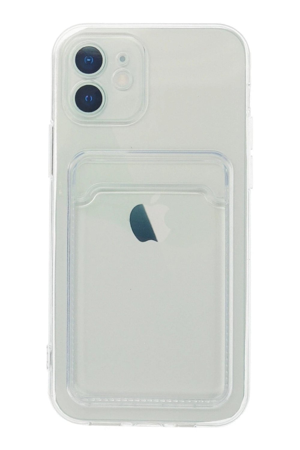 Mey İthalat®  iPhone 12 Kılıf Kart Şeffaf Silikon - Şeffaf