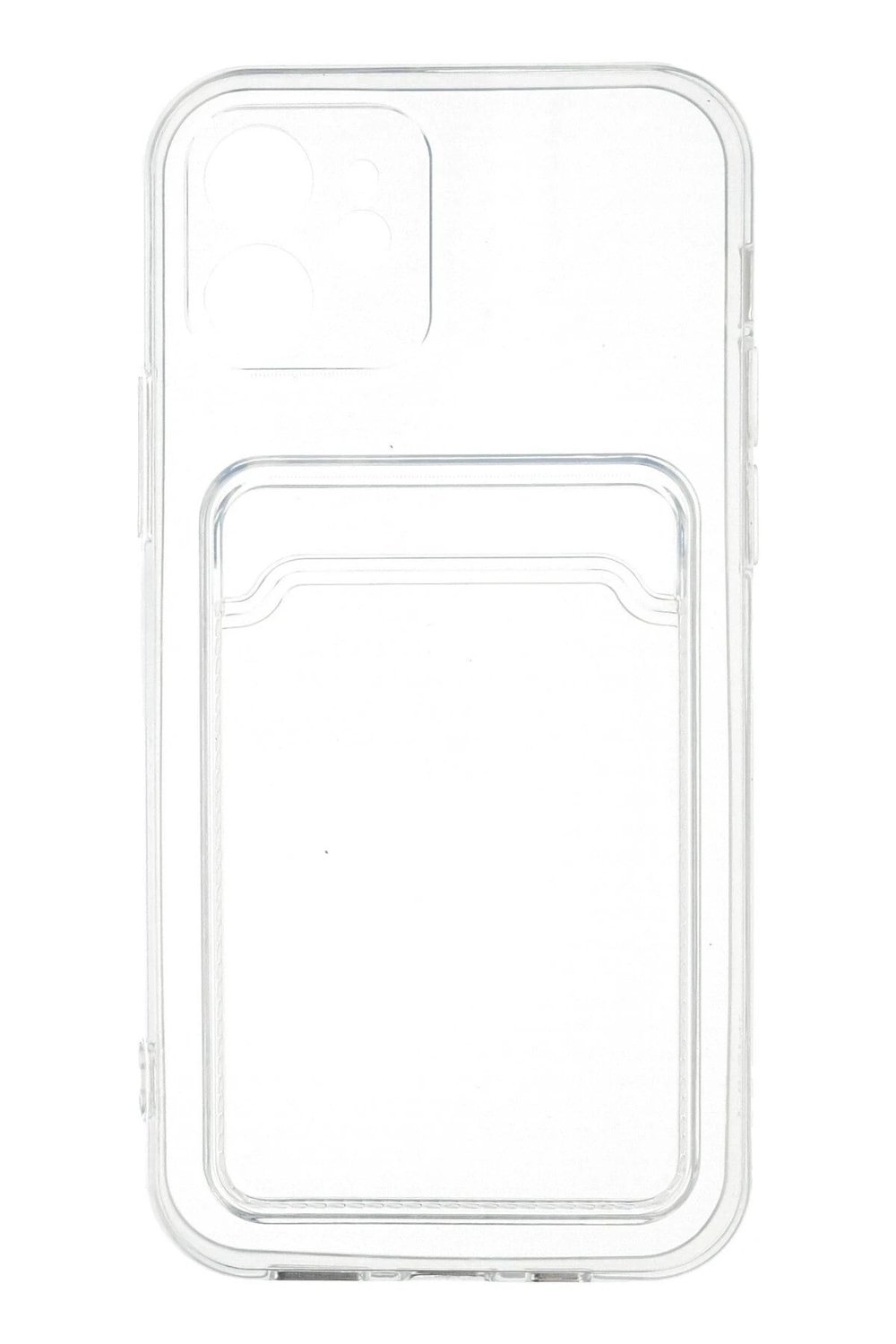 Mey İthalat®  iPhone 12 Kılıf Kart Şeffaf Silikon - Şeffaf