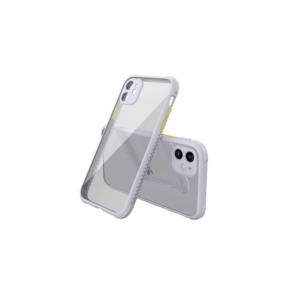 Mey İthalat®  iPhone 12 Mini Kılıf Miami Şeffaf Silikon - Lila