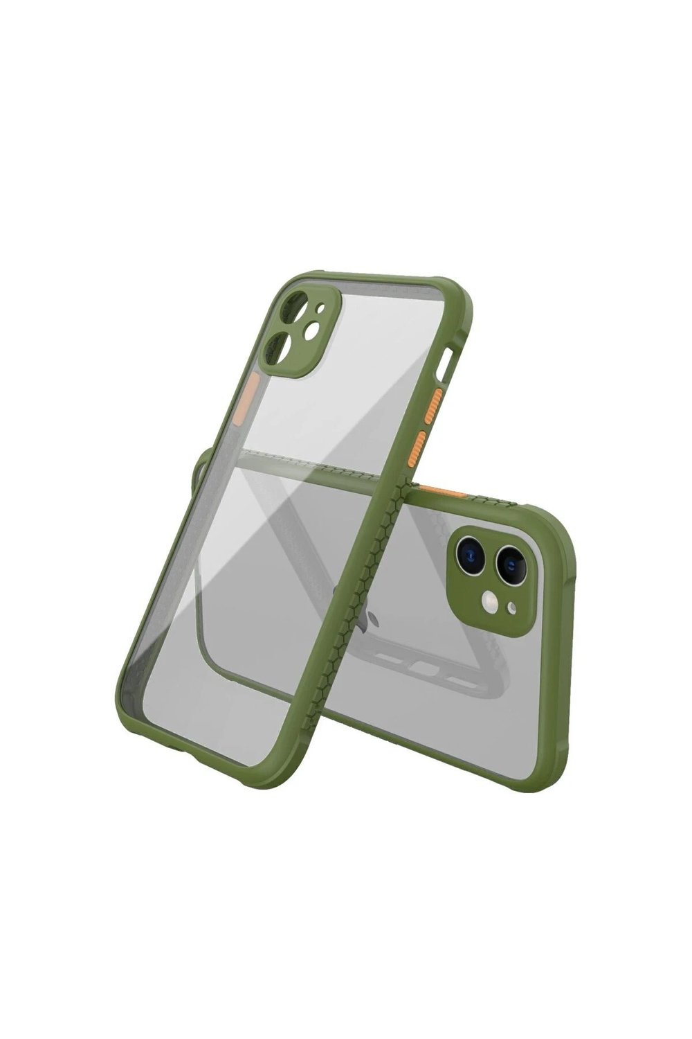 Mey İthalat®  iPhone 12 Mini Kılıf Miami Şeffaf Silikon - Koyu Yeşil