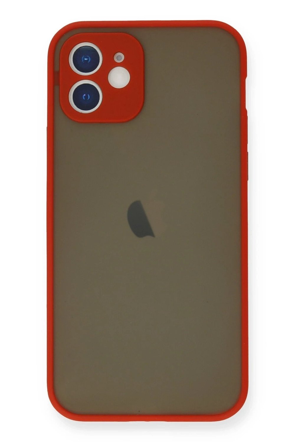 Mey İthalat®  iPhone 12 Mini Kılıf Montreal Silikon Kapak - Kırmızı