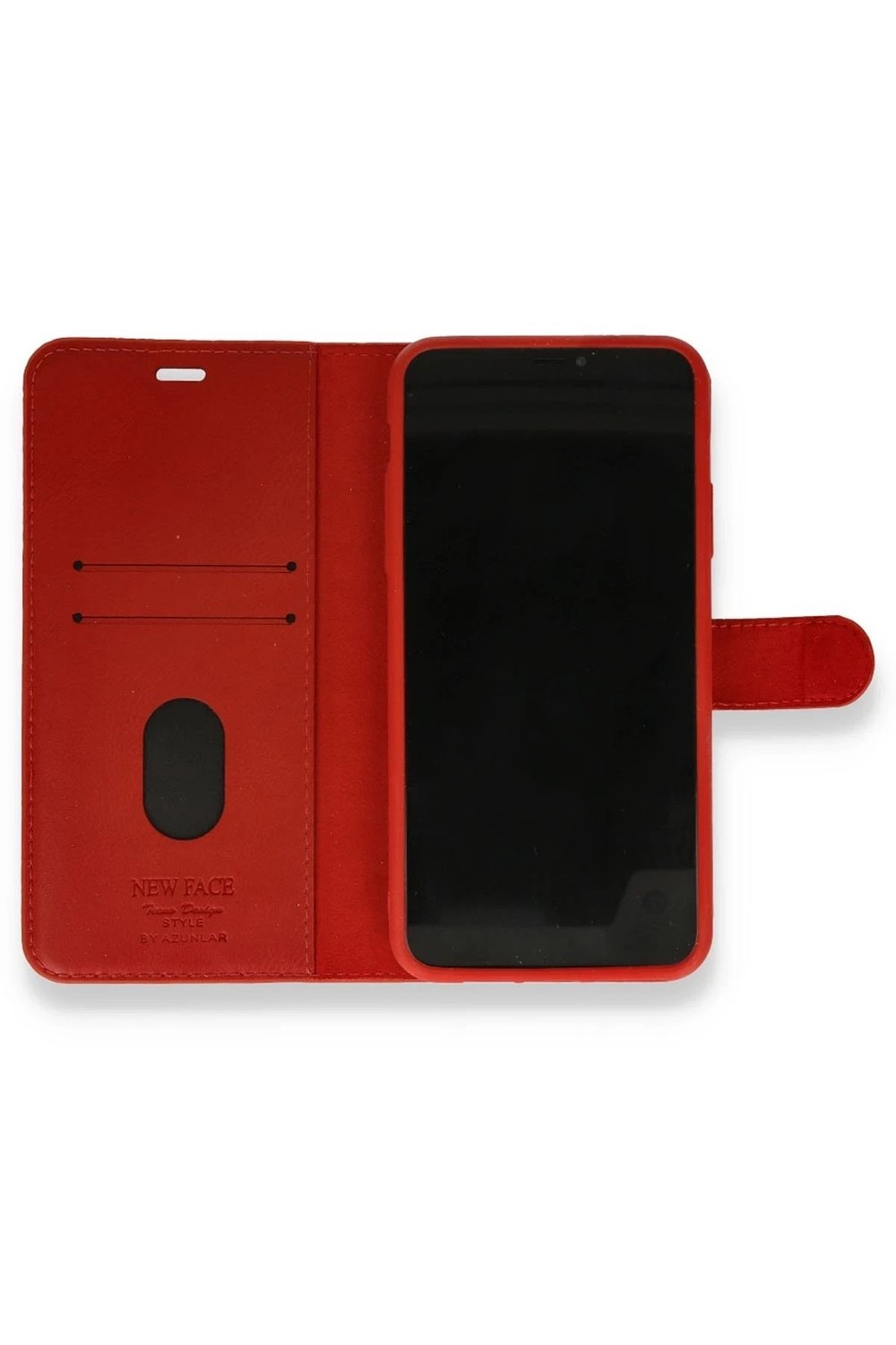 Mey İthalat®  iPhone 12 Mini Kılıf Trend S Plus Kapaklı Kılıf - Kırmızı