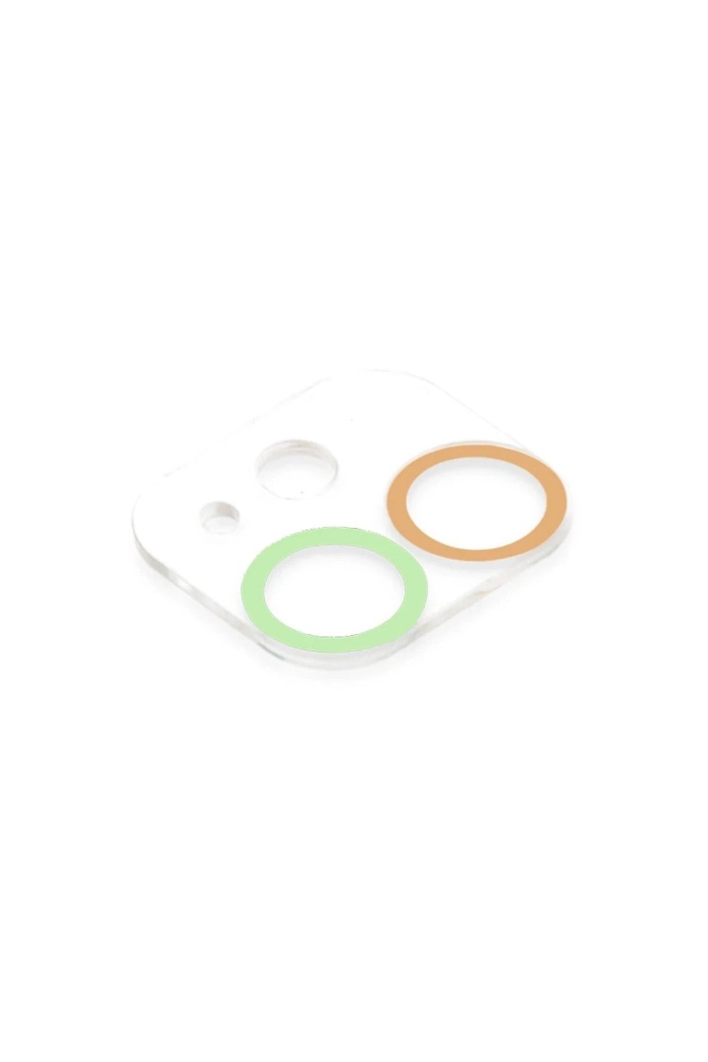 Mey İthalat®  iPhone 12 Mini Renkli Kamera Lens Koruma Cam - Turuncu-Yeşil