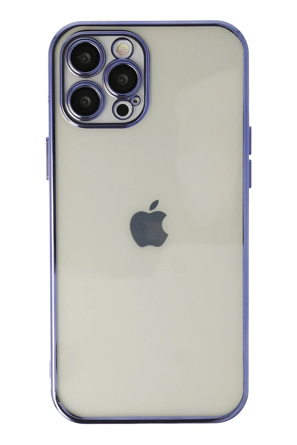 Mey İthalat®  iPhone 12 Pro Kılıf  Lensli Silikon - Mor