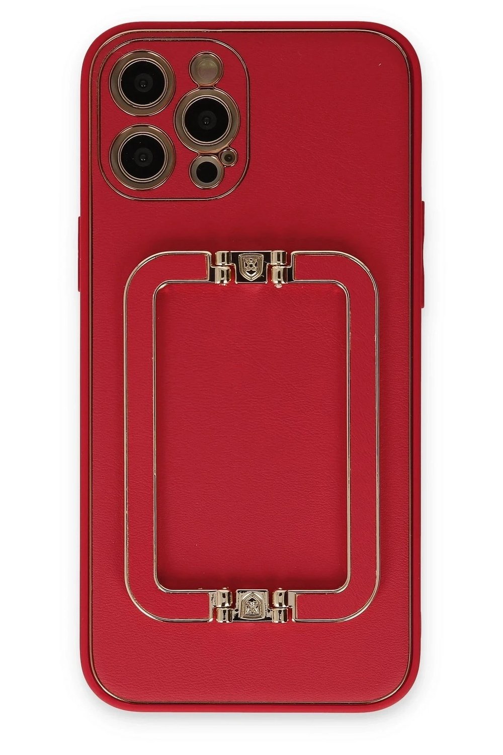 Mey İthalat®  iPhone 12 Pro Kılıf Coco Elit Kapak - Kırmızı