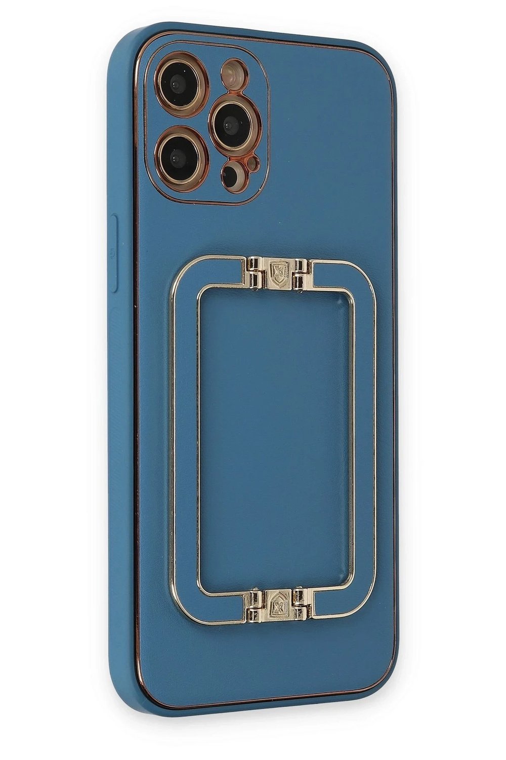 Mey İthalat®  iPhone 12 Pro Kılıf Coco Elit Kapak - Mavi