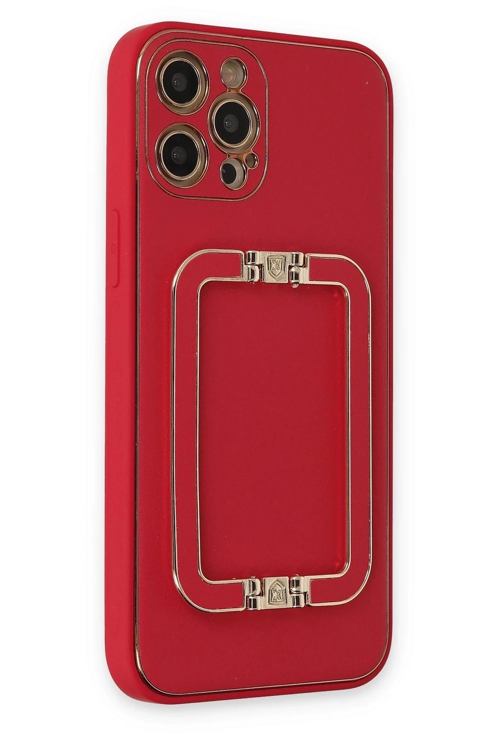 Mey İthalat®  iPhone 12 Pro Kılıf Coco Elit Kapak - Kırmızı