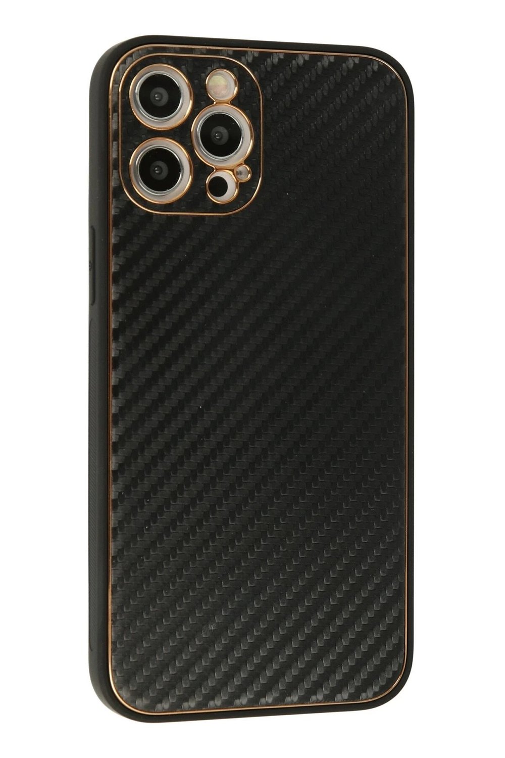 Mey İthalat®  iPhone 12 Pro Kılıf Coco Karbon Silikon - Siyah