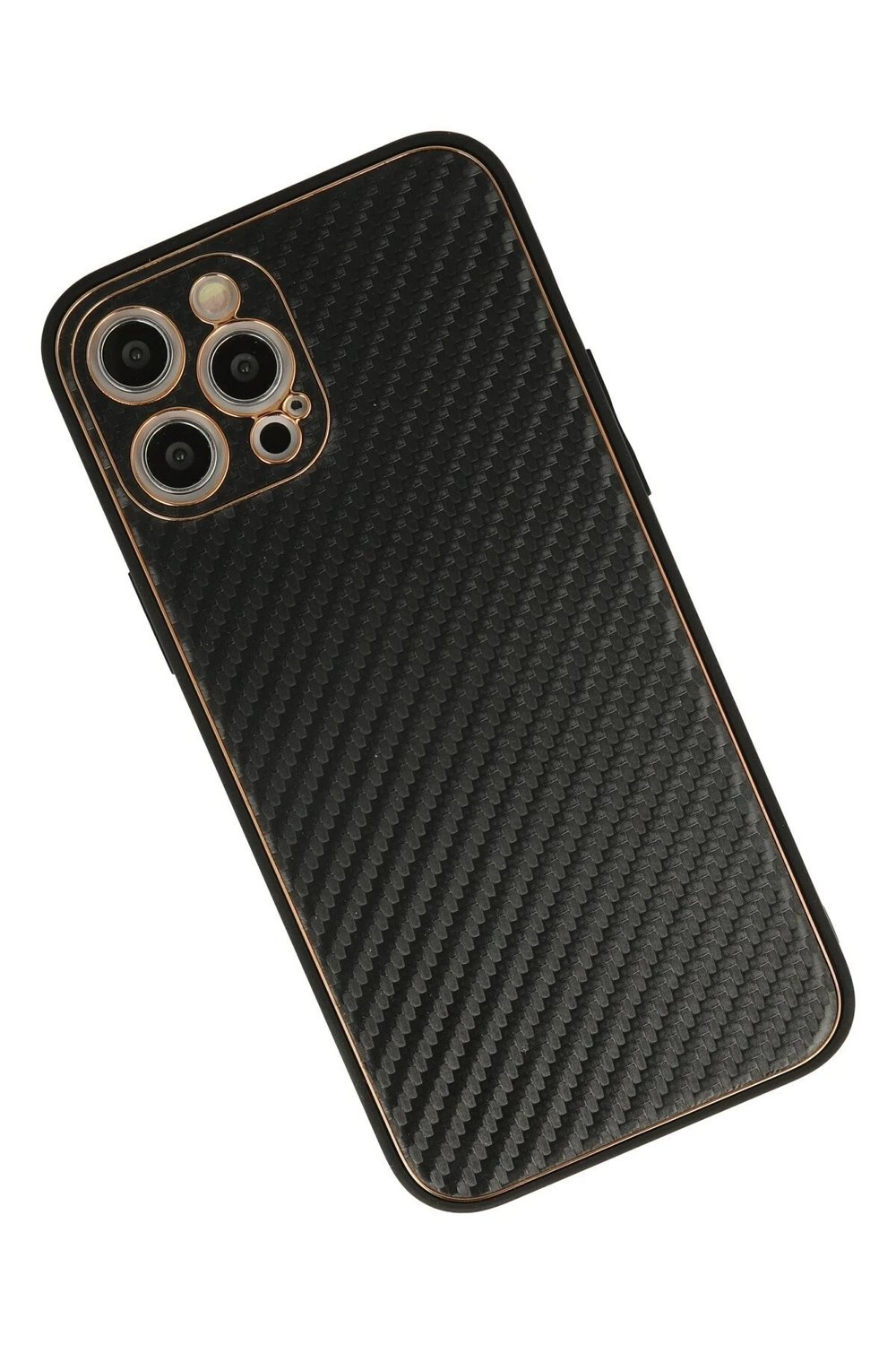 Mey İthalat®  iPhone 12 Pro Kılıf Coco Karbon Silikon - Siyah