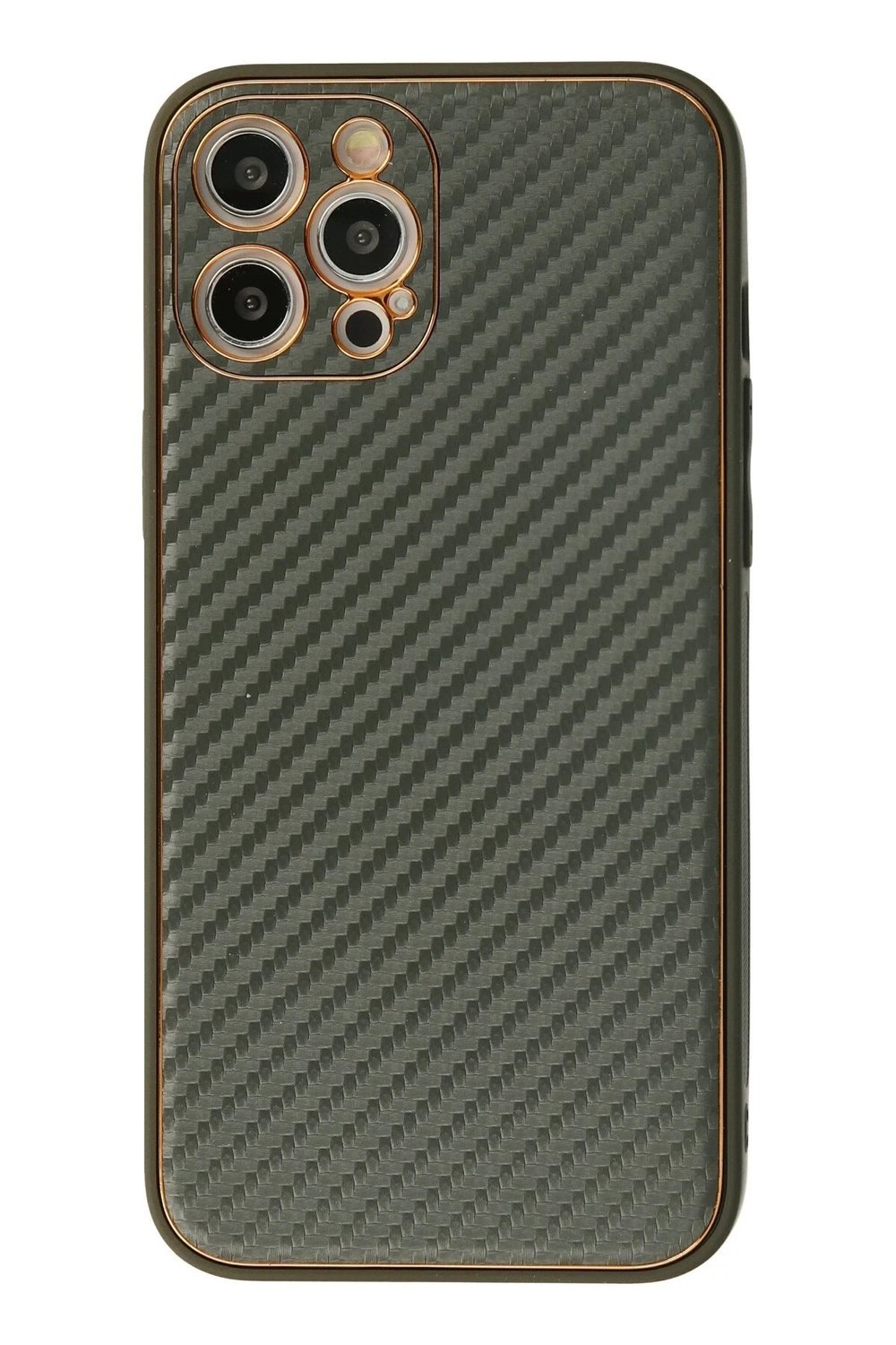 Mey İthalat®  iPhone 12 Pro Kılıf Coco Karbon Silikon - Füme