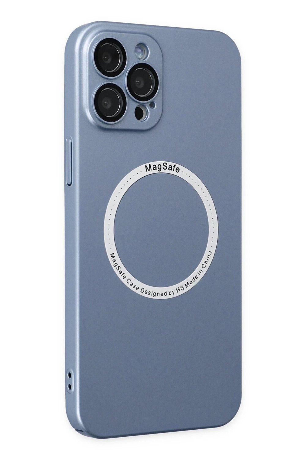 Mey İthalat®  iPhone 12 Pro Kılıf Jack Magneticsafe Lens Silikon - Sierra Blue