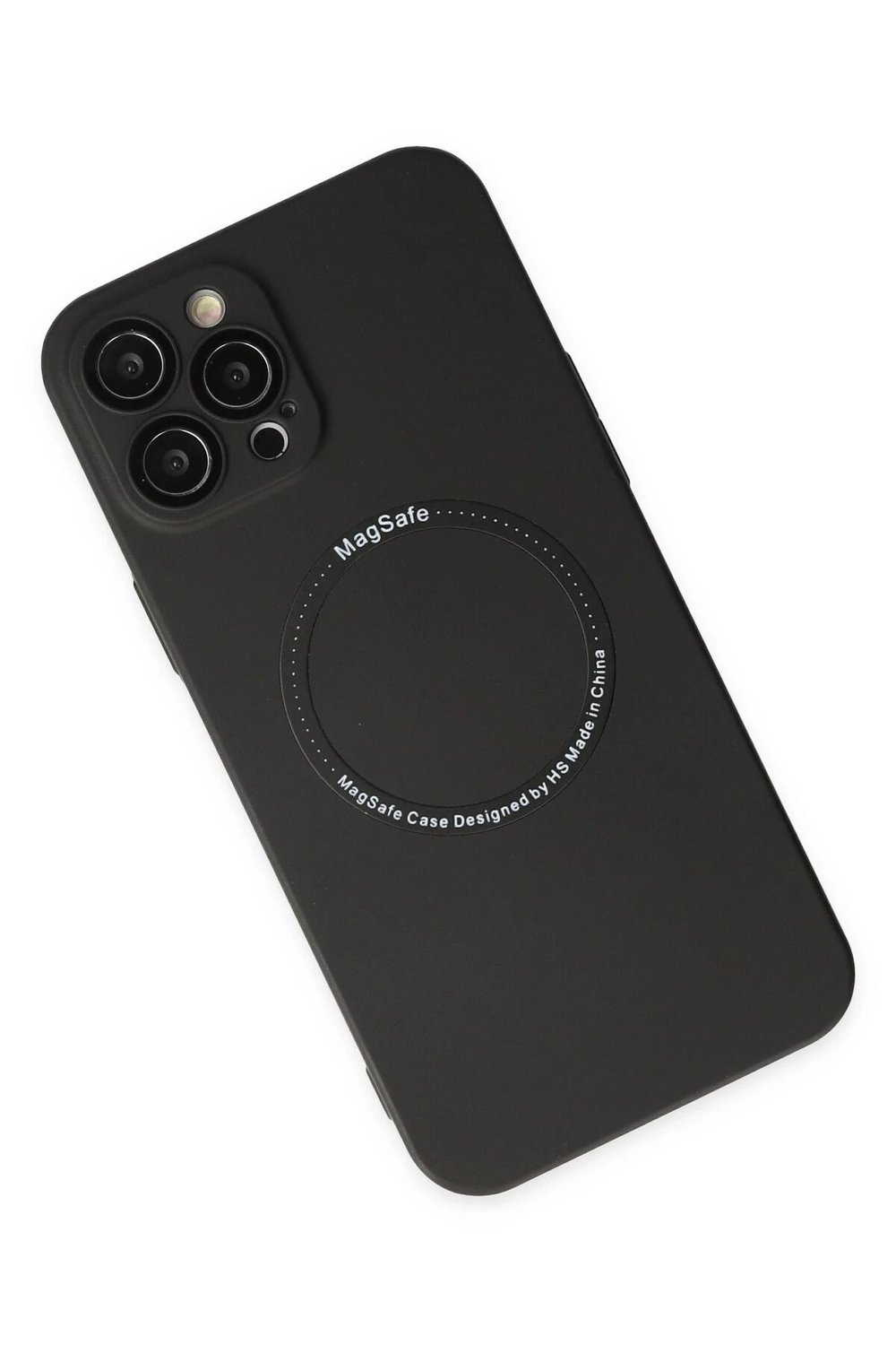 Mey İthalat®  iPhone 12 Pro Kılıf Jack Magneticsafe Lens Silikon - Siyah