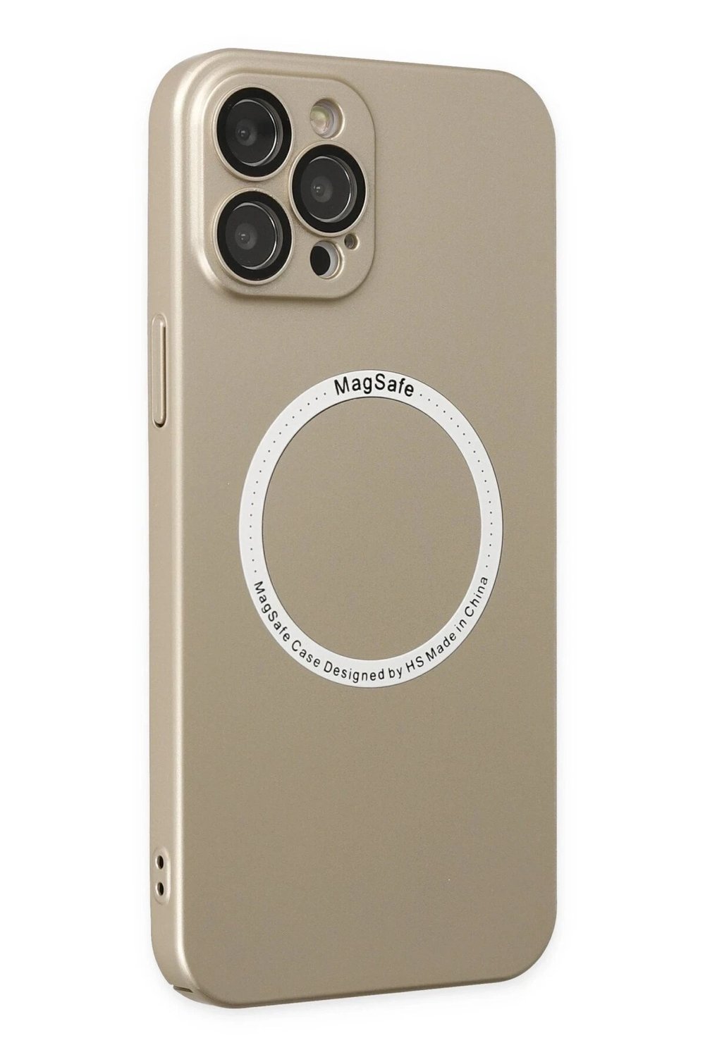 Mey İthalat®  iPhone 12 Pro Kılıf Jack Magneticsafe Lens Silikon - Gold