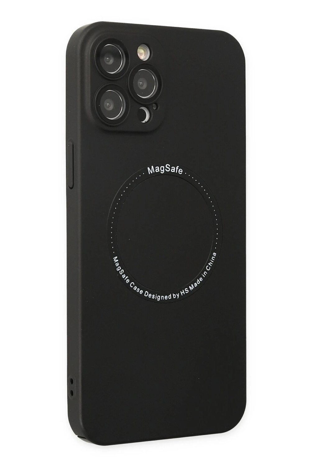 Mey İthalat®  iPhone 12 Pro Kılıf Jack Magneticsafe Lens Silikon - Siyah