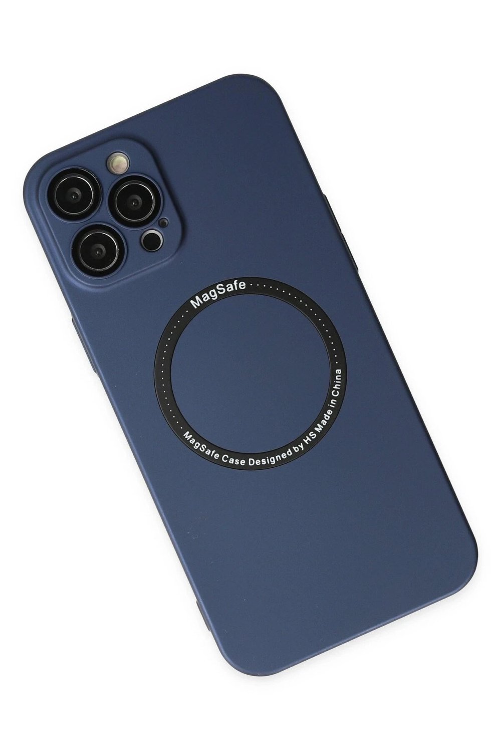 Mey İthalat®  iPhone 12 Pro Kılıf Jack Magneticsafe Lens Silikon - Lacivert