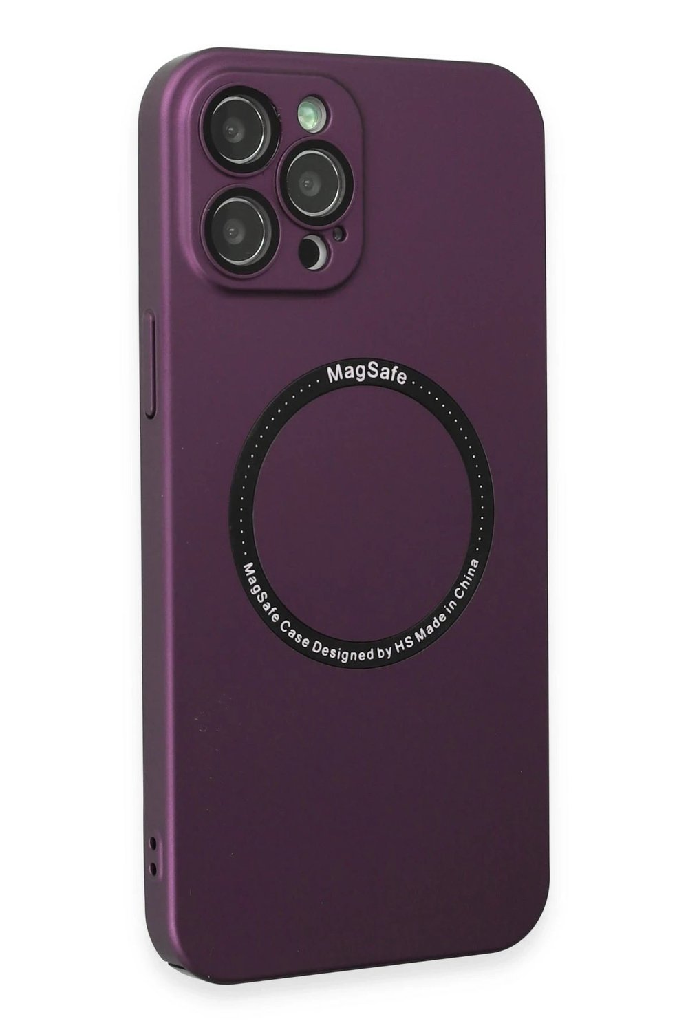 Mey İthalat®  iPhone 12 Pro Kılıf Jack Magneticsafe Lens Silikon - Mürdüm
