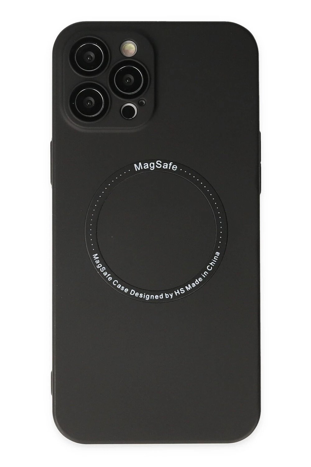 Mey İthalat®  iPhone 12 Pro Kılıf Jack Magneticsafe Lens Silikon - Siyah