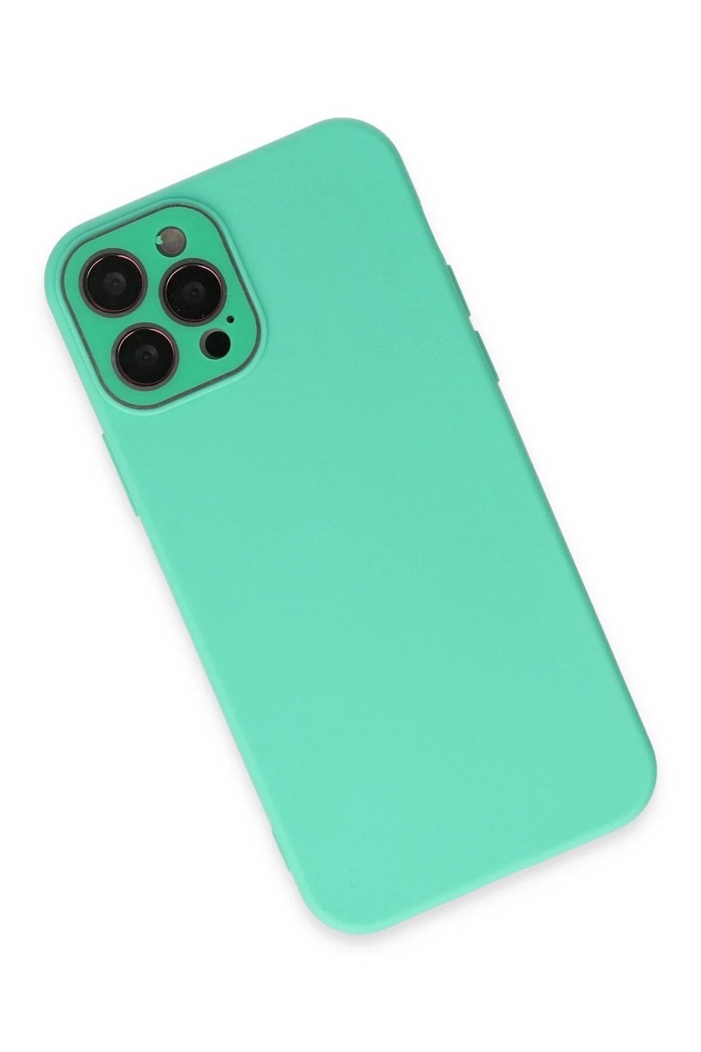 Mey İthalat®  iPhone 12 Pro Kılıf Lansman Glass Kapak - Turkuaz