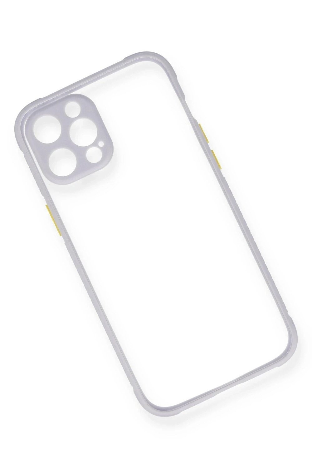 Mey İthalat®  iPhone 12 Pro Kılıf Miami Şeffaf Silikon - Lila