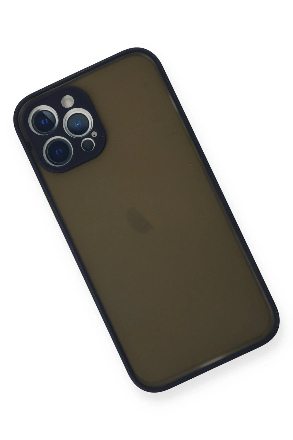 Mey İthalat®  iPhone 12 Pro Kılıf Montreal Silikon Kapak - Lacivert