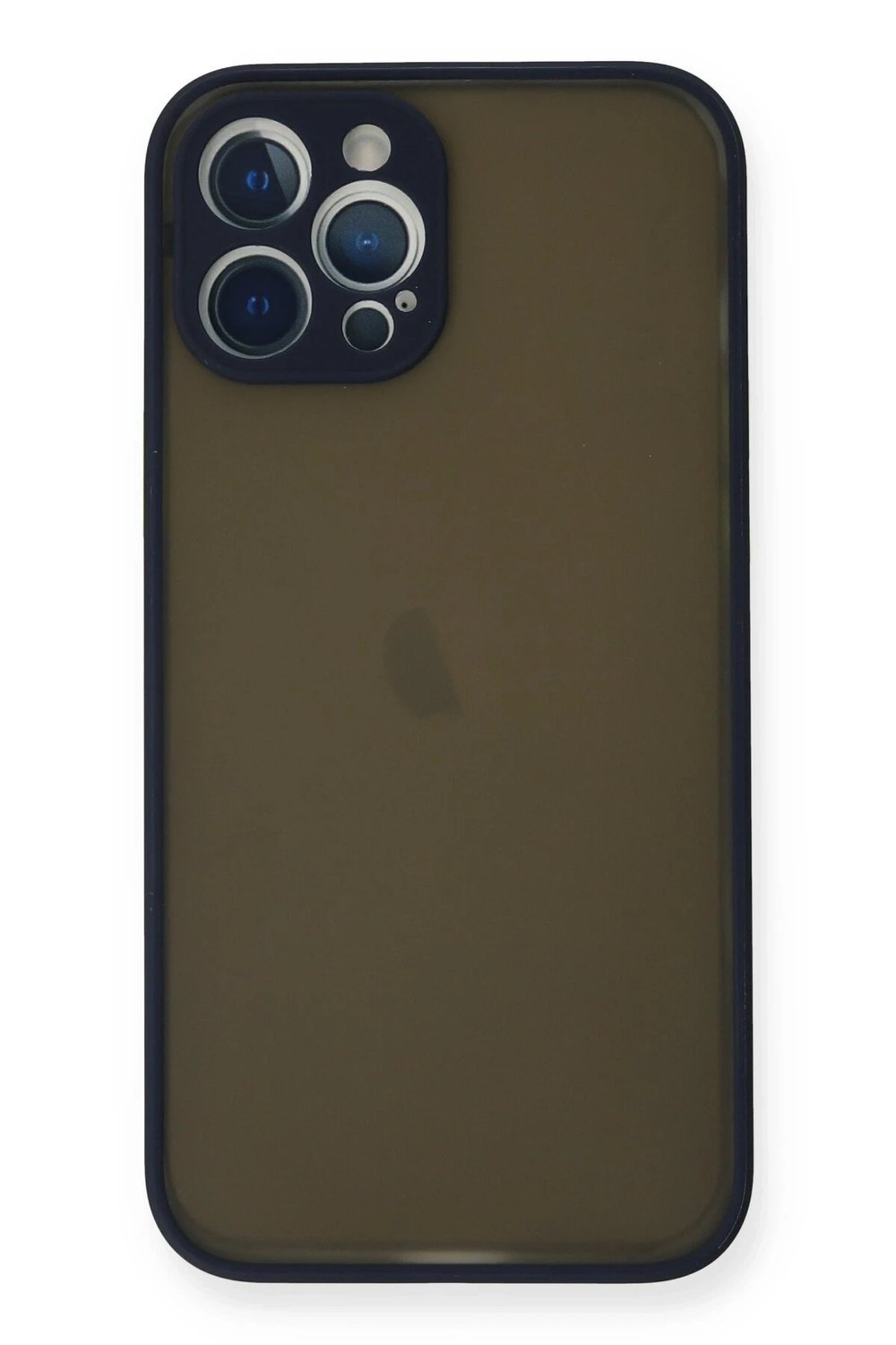 Mey İthalat®  iPhone 12 Pro Kılıf Montreal Silikon Kapak - Lacivert
