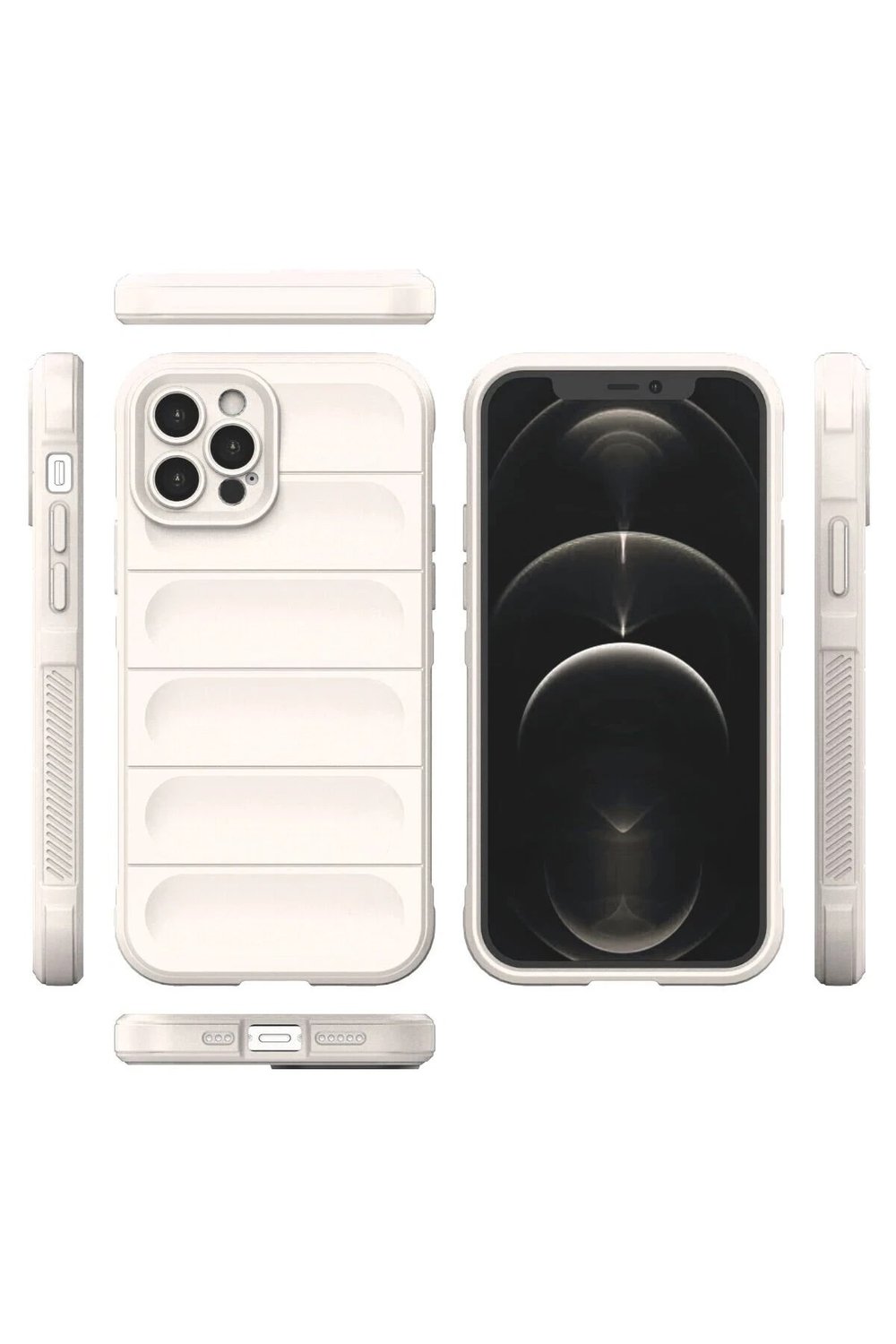Mey İthalat®  iPhone 12 Pro Kılıf Optimum Silikon - Krem