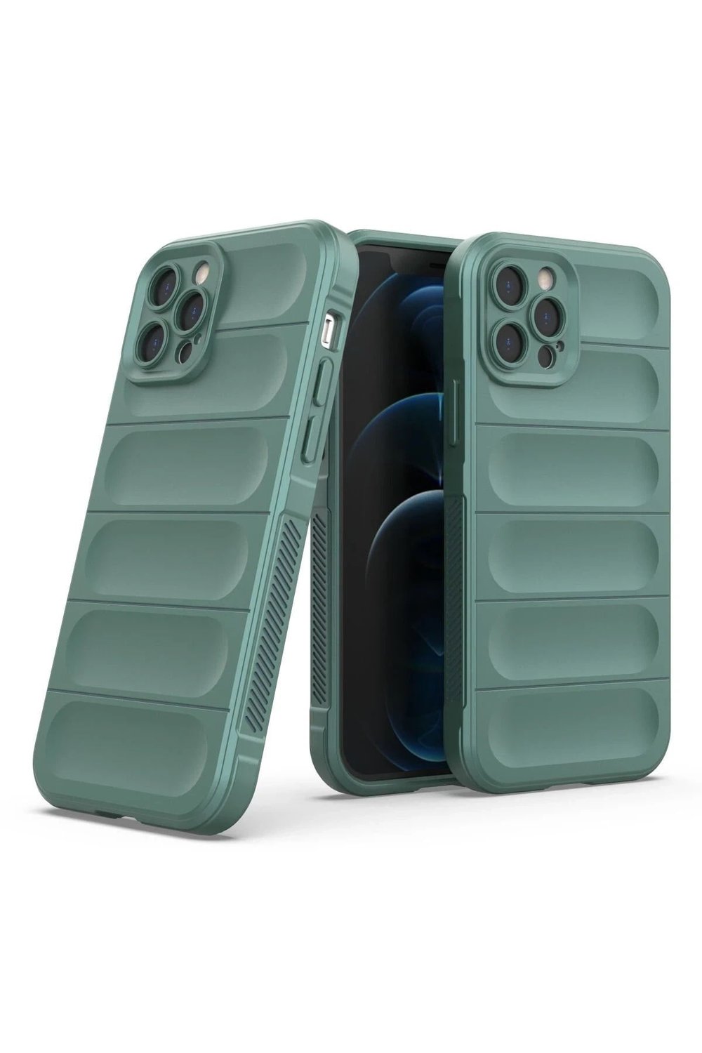 Mey İthalat®  iPhone 12 Pro Kılıf Optimum Silikon - Koyu Yeşil