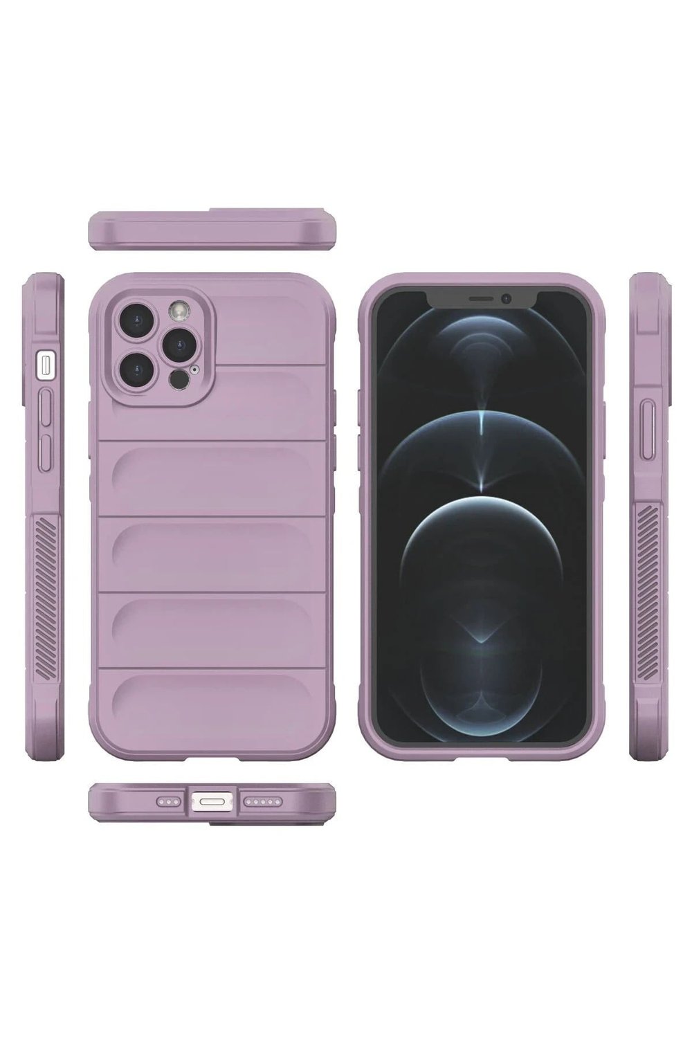 Mey İthalat®  iPhone 12 Pro Kılıf Optimum Silikon - Mor