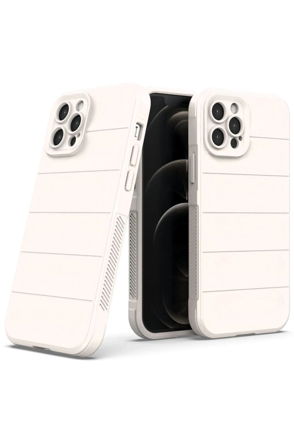 Mey İthalat®  iPhone 12 Pro Kılıf Optimum Silikon - Krem