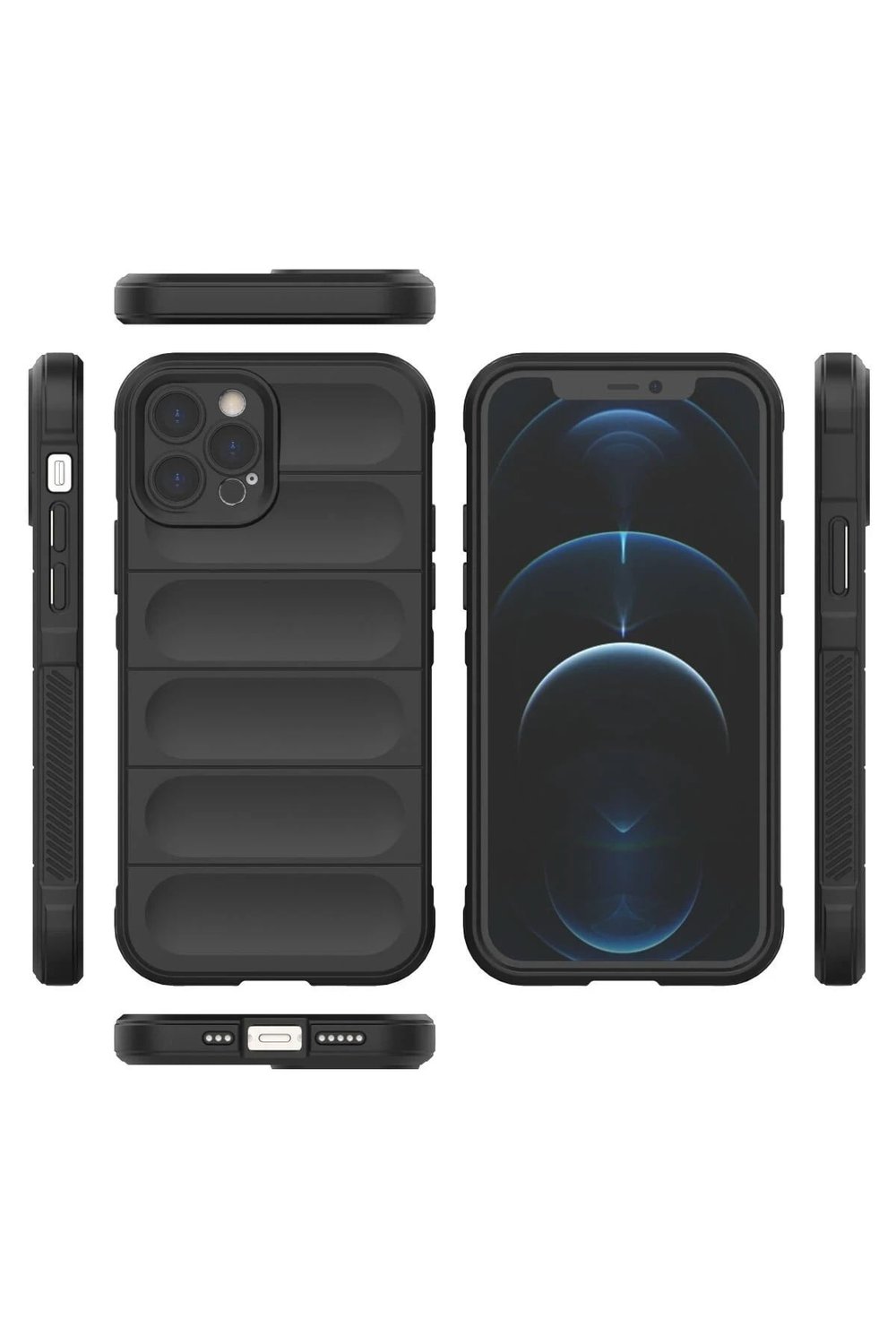 Mey İthalat®  iPhone 12 Pro Kılıf Optimum Silikon - Siyah
