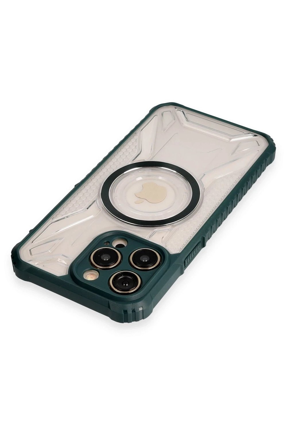 Mey İthalat®  iPhone 12 Pro Kılıf Prag Magneticsafe Kapak - Koyu Yeşil