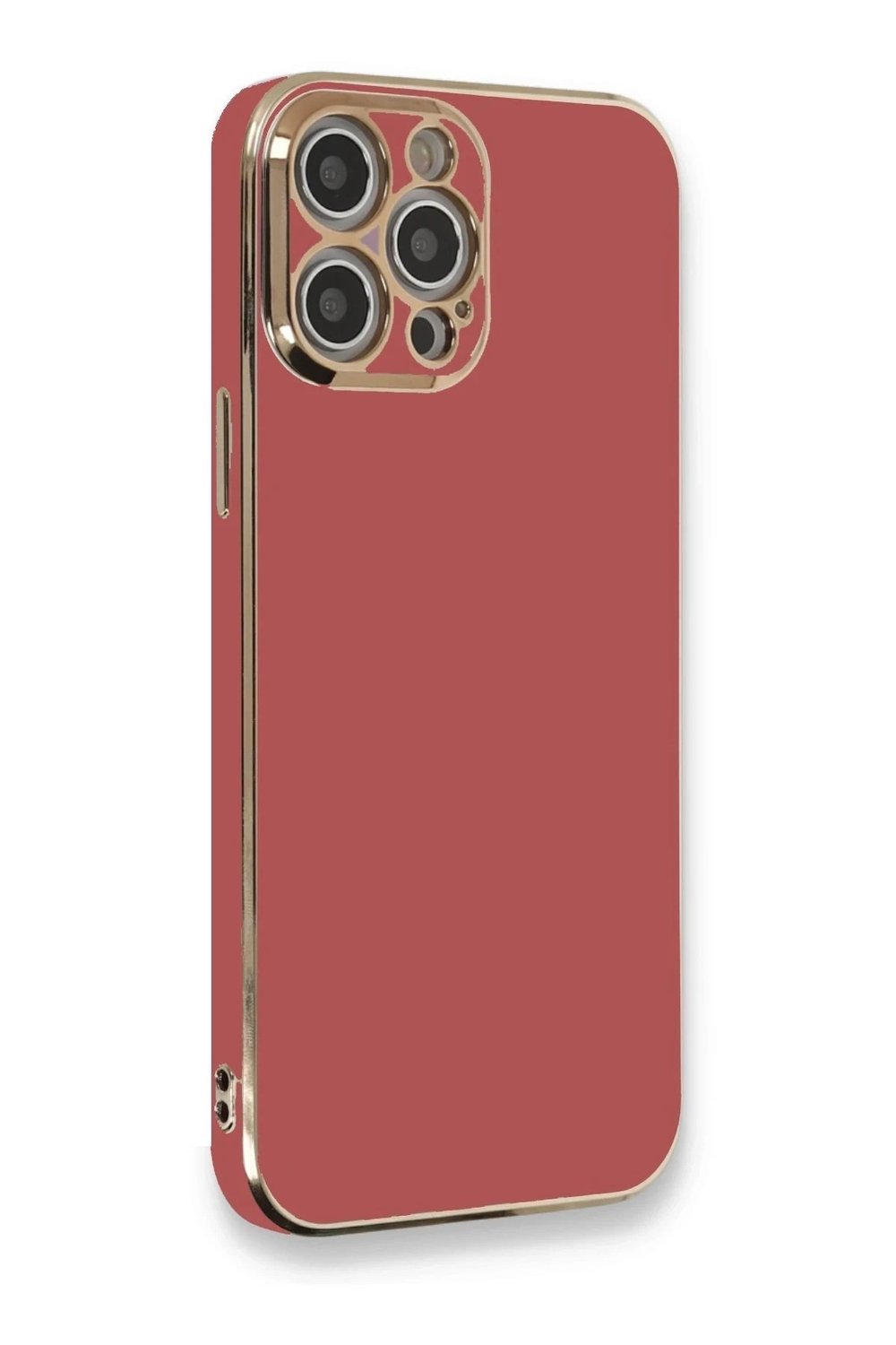 Mey İthalat®  iPhone 12 Pro Kılıf Volet Silikon - Kırmızı