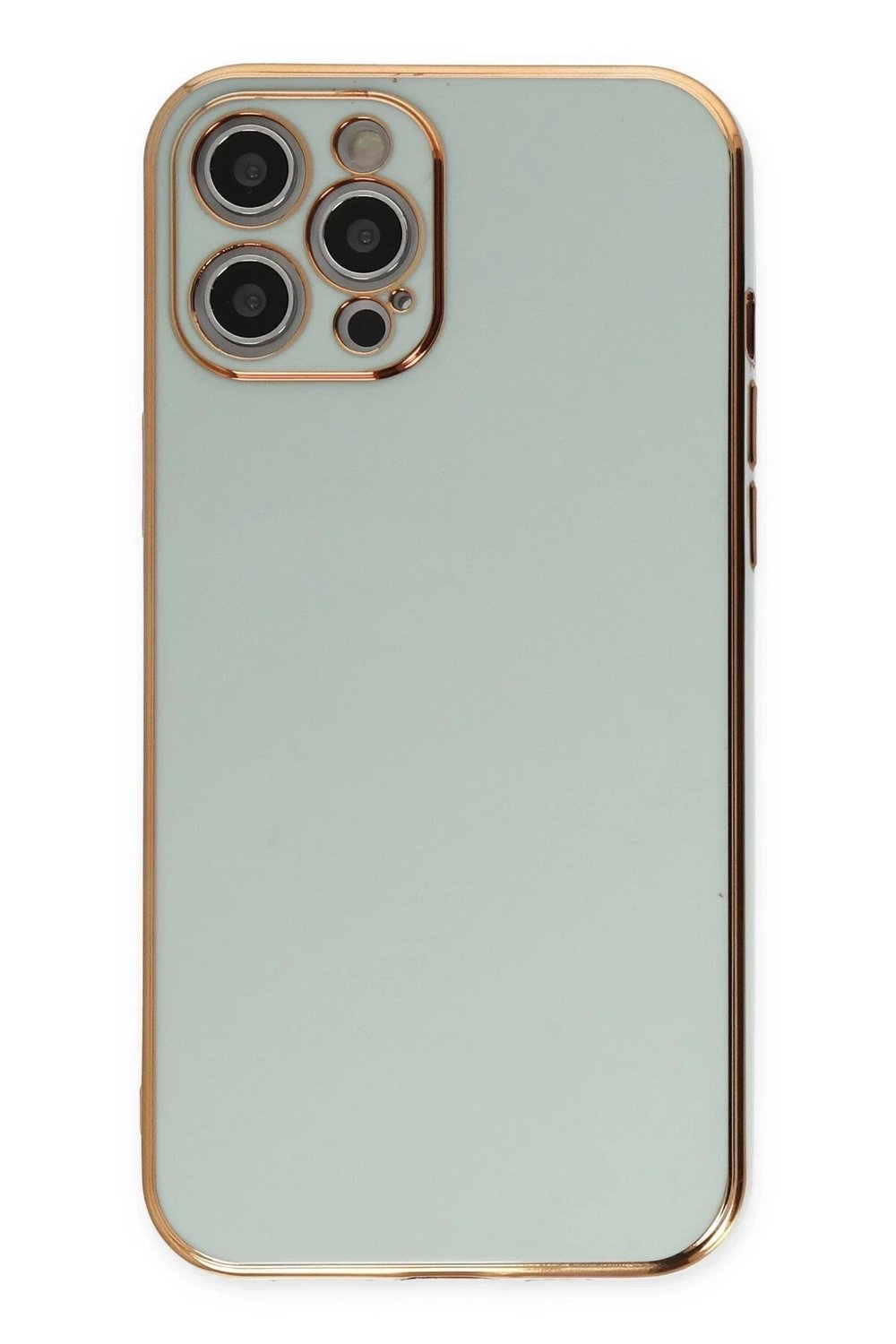 Mey İthalat®  iPhone 12 Pro Kılıf Volet Silikon - Açık Yeşil