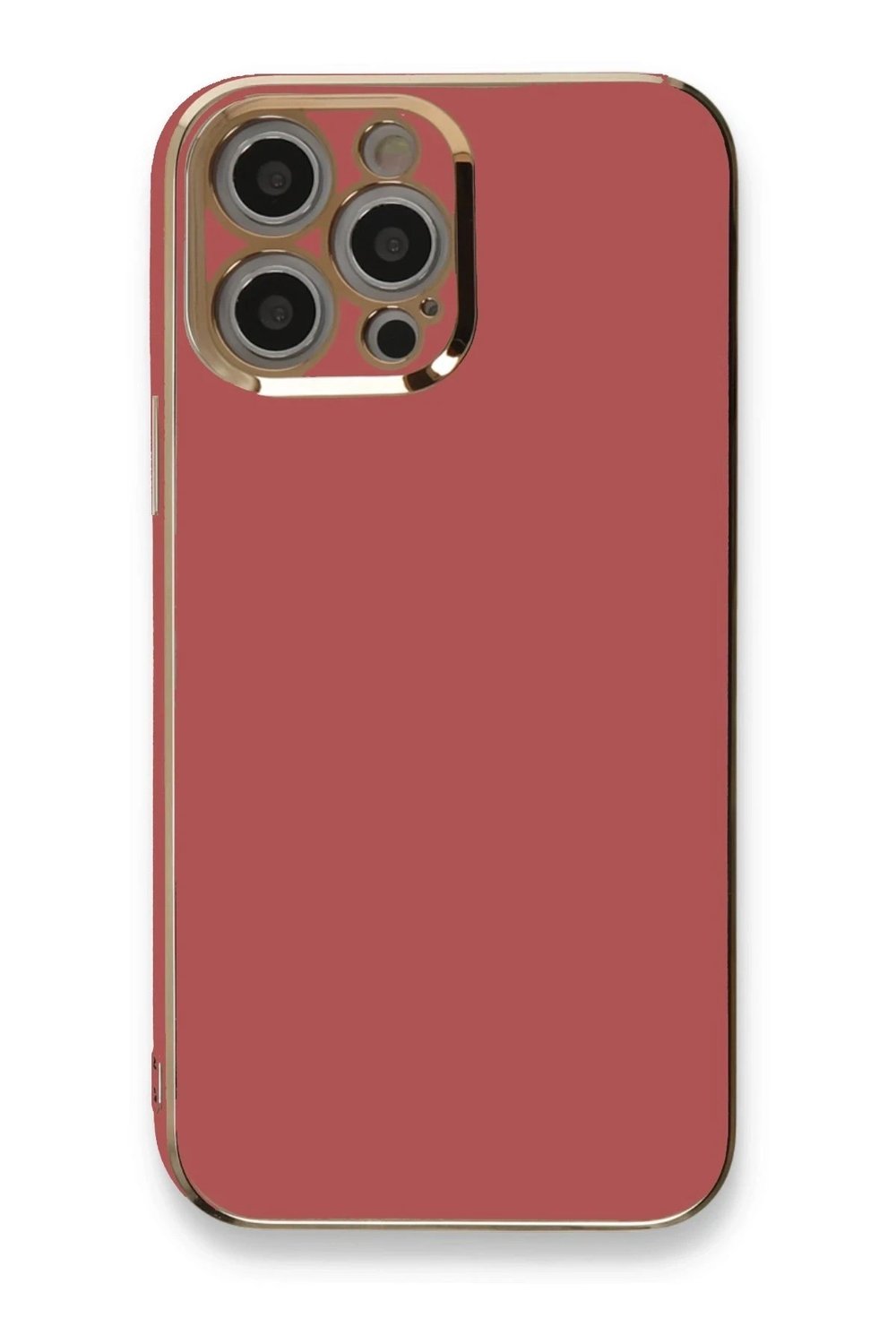 Mey İthalat®  iPhone 12 Pro Kılıf Volet Silikon - Kırmızı