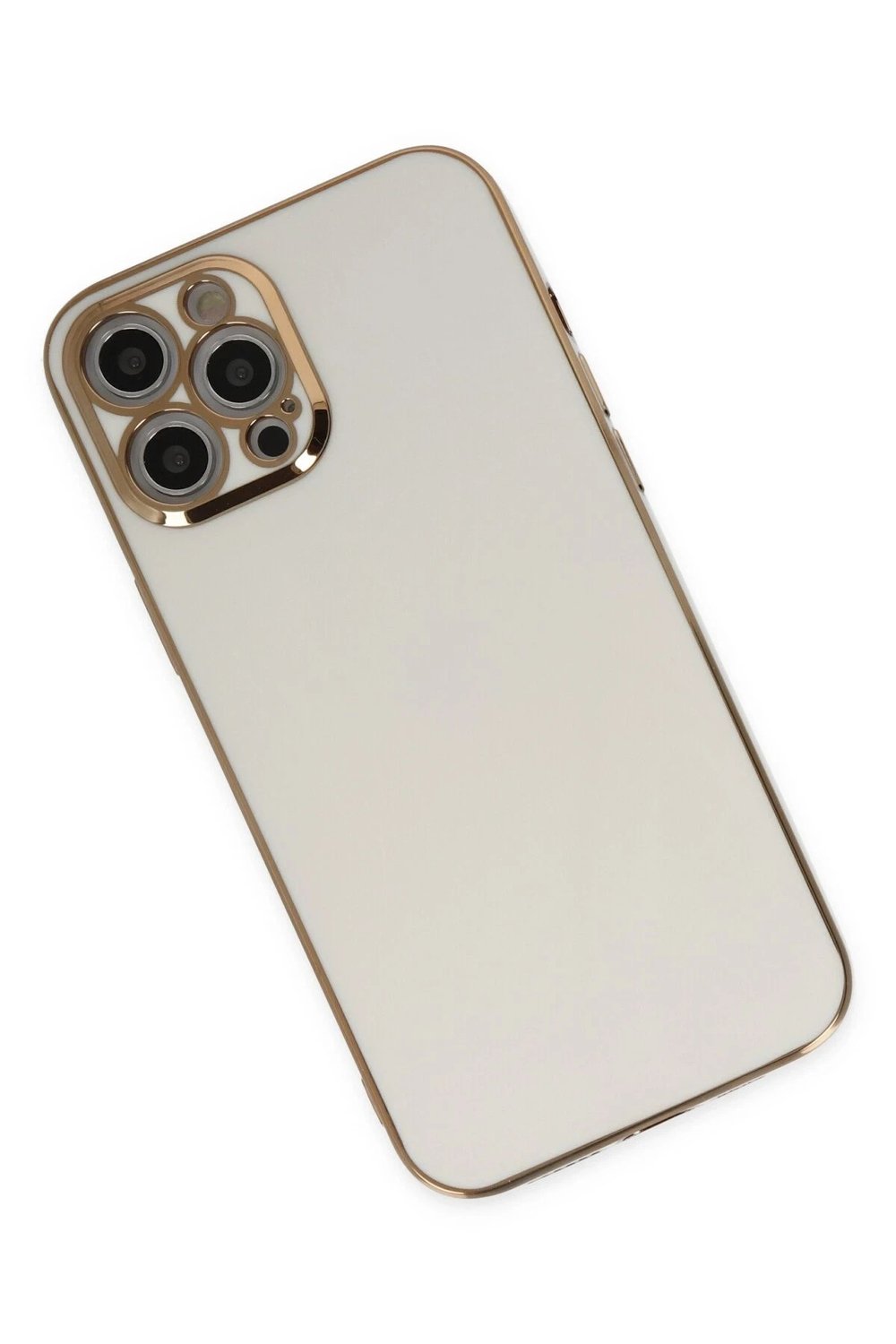 Mey İthalat®  iPhone 12 Pro Kılıf Volet Silikon - Beyaz