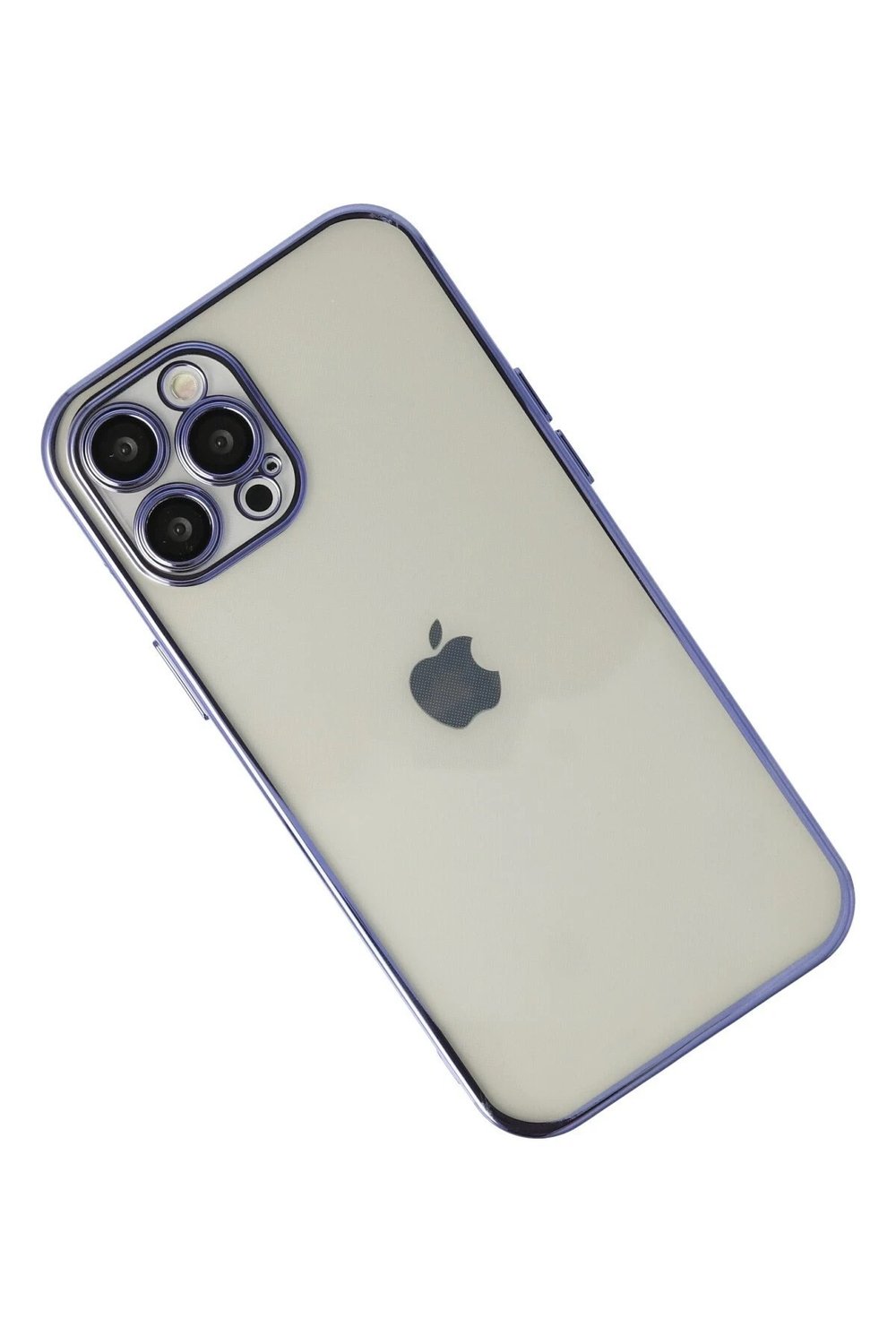 Mey İthalat®  iPhone 12 Pro Max Kılıf  Lensli Silikon - Mor