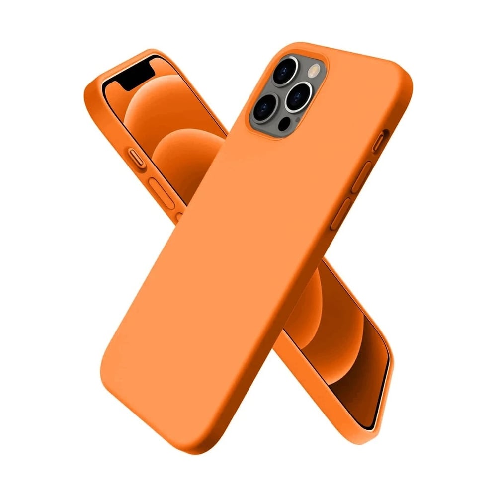 Mey İthalat®  iPhone 12 Pro Max Kılıf First Silikon - Turuncu
