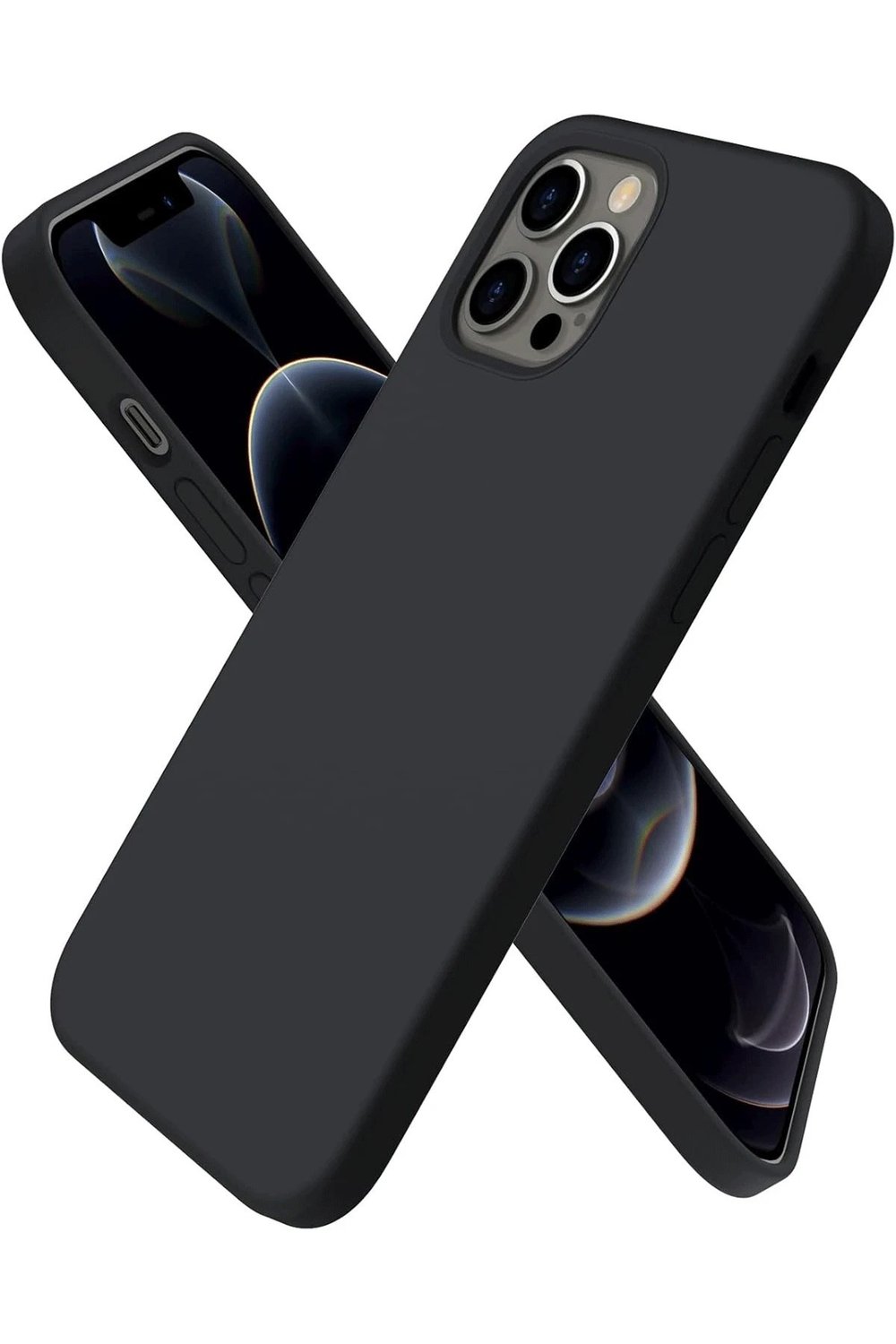 Mey İthalat®  iPhone 12 Pro Max Kılıf First Silikon - Siyah