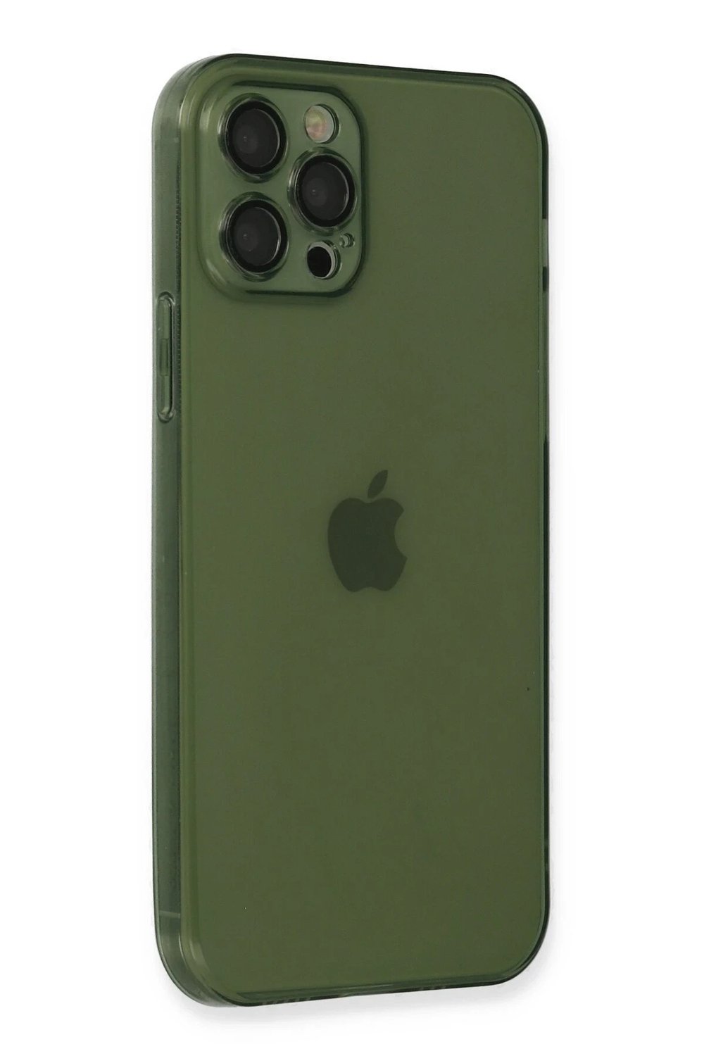 Mey İthalat®  iPhone 12 Pro Max Kılıf Fly Lens Silikon - Yeşil