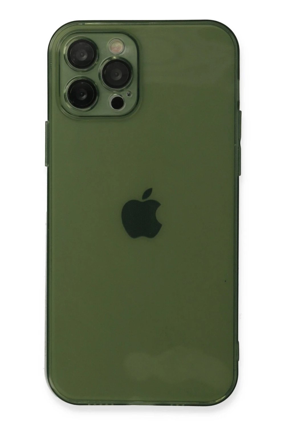 Mey İthalat®  iPhone 12 Pro Max Kılıf Fly Lens Silikon - Yeşil