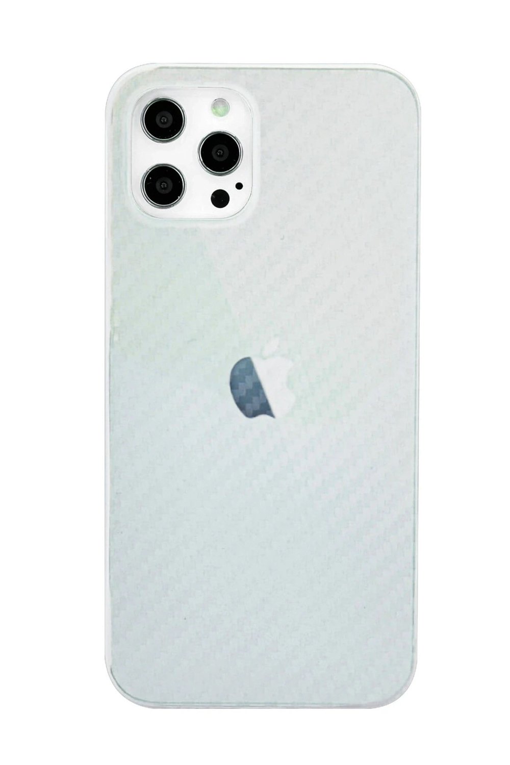 Mey İthalat®  iPhone 12 Pro Max Kılıf Karbon PP Silikon - Şeffaf