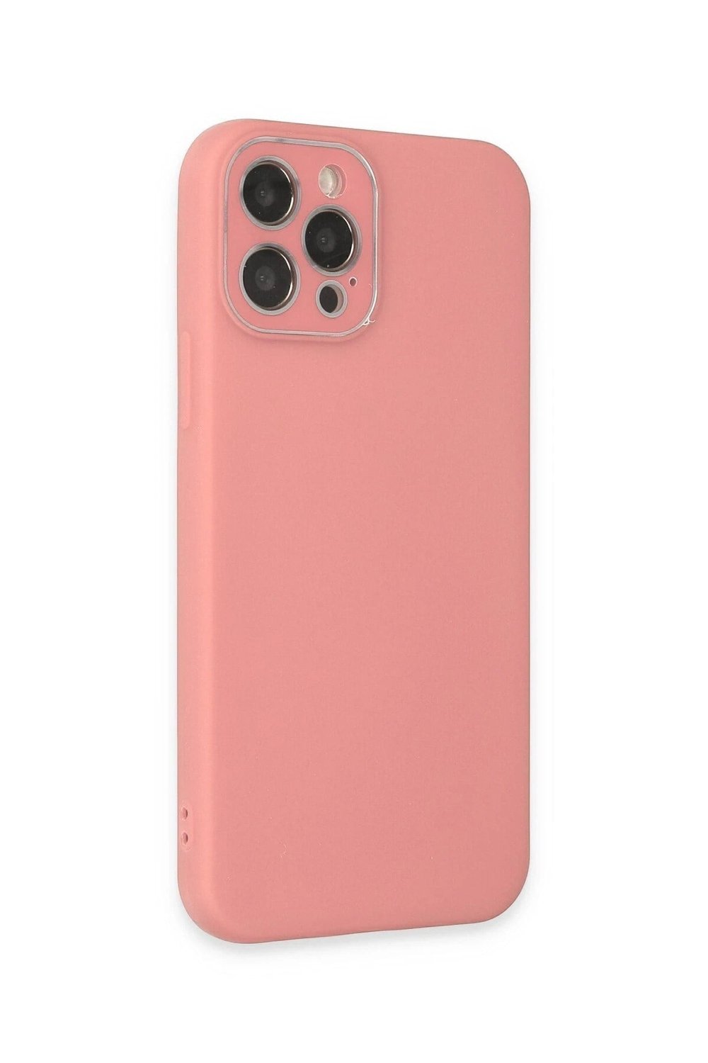 Mey İthalat®  iPhone 12 Pro Max Kılıf Lansman Glass Kapak - Pembe