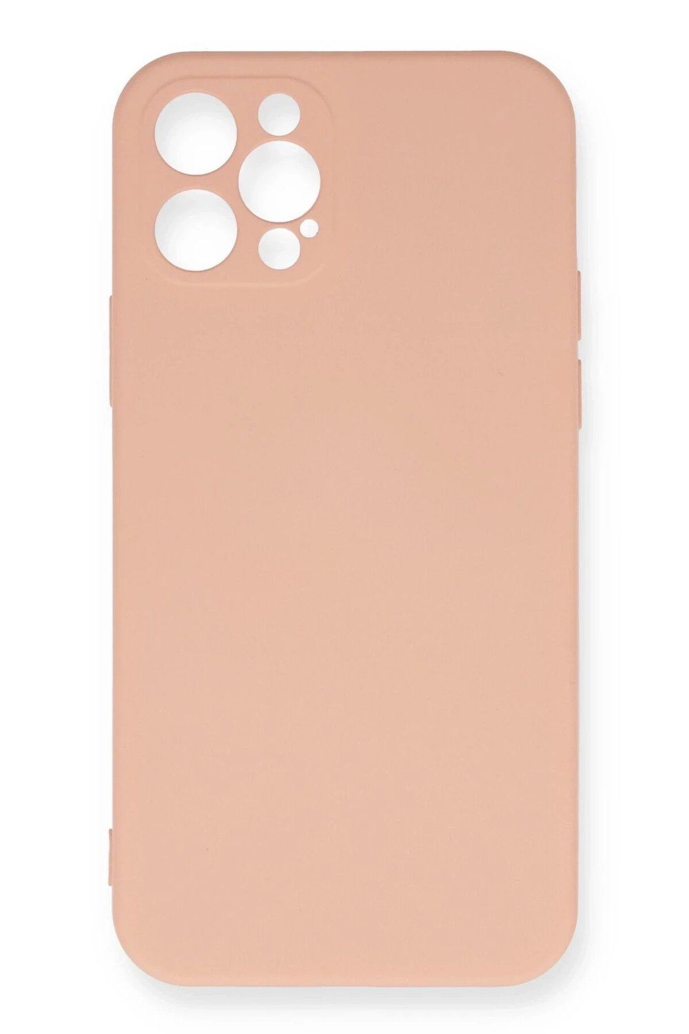 Mey İthalat®  iPhone 12 Pro Max Kılıf Nano içi Kadife Silikon - Pudra