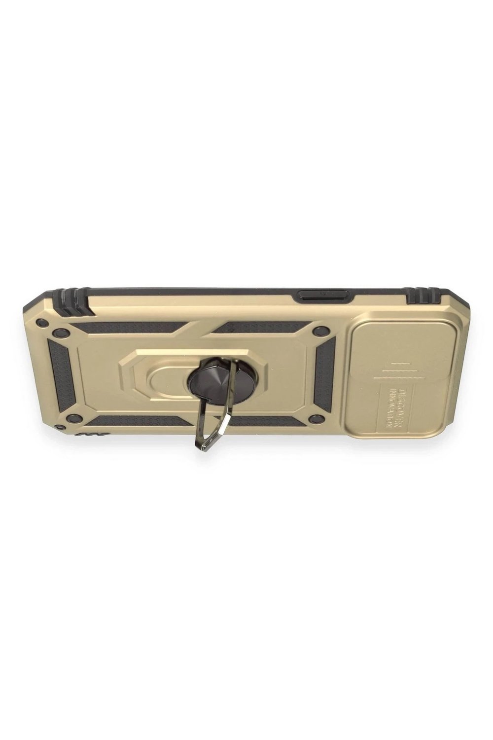 Mey İthalat®  iPhone 12 Pro Max Kılıf Pars Lens Yüzüklü Silikon - Gold