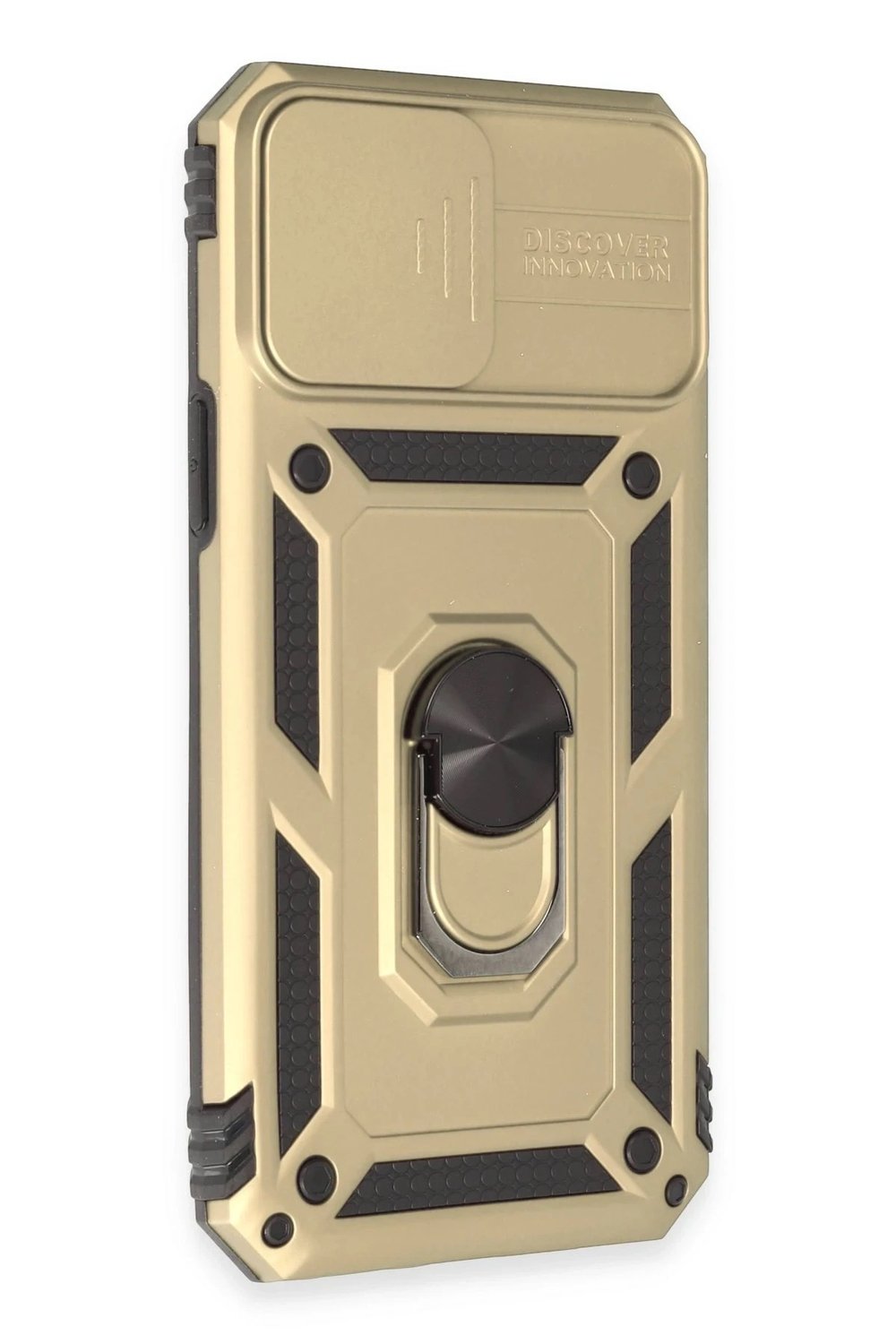 Mey İthalat®  iPhone 12 Pro Max Kılıf Pars Lens Yüzüklü Silikon - Gold