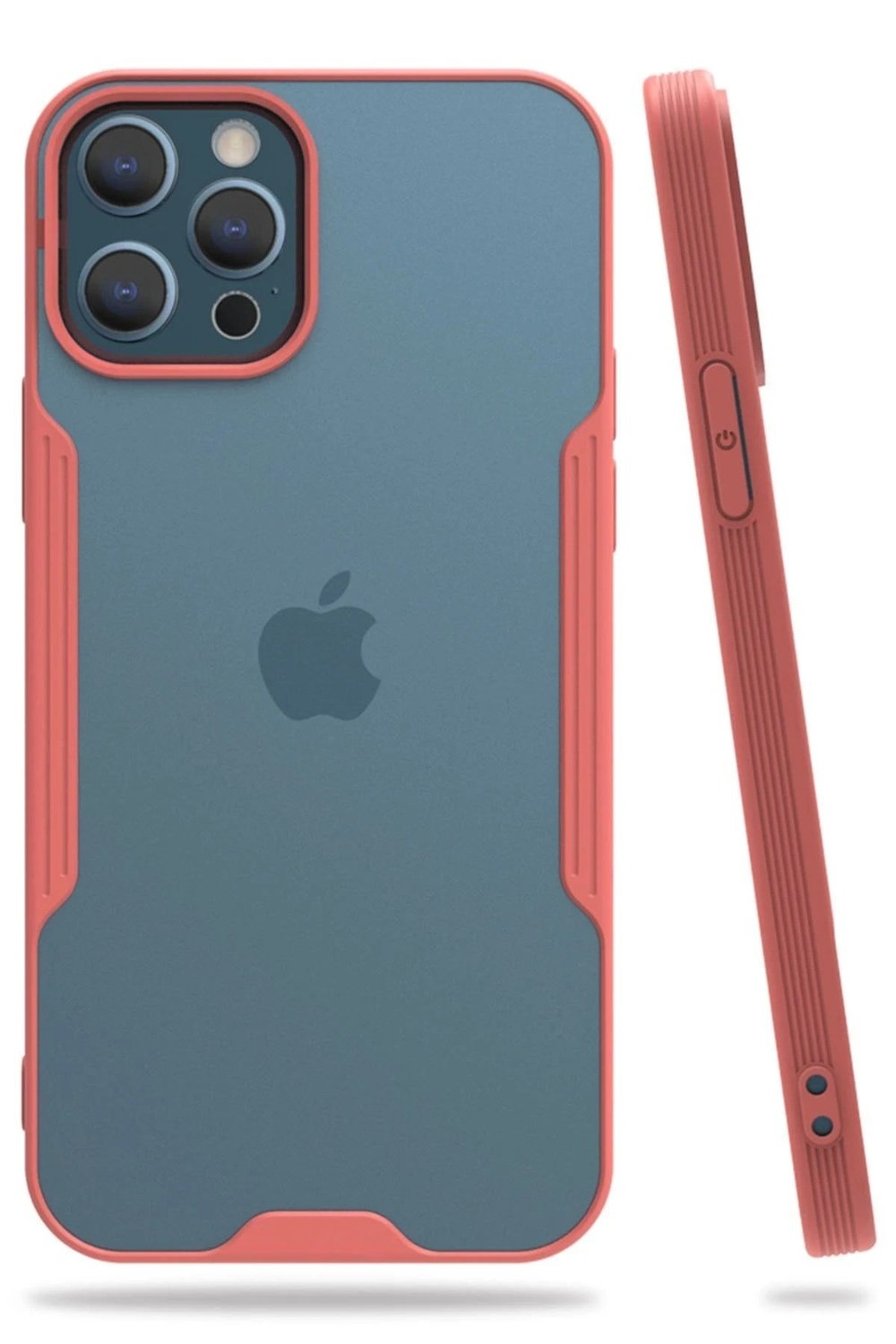 Mey İthalat®  iPhone 12 Pro Max Kılıf Platin Silikon - Pembe