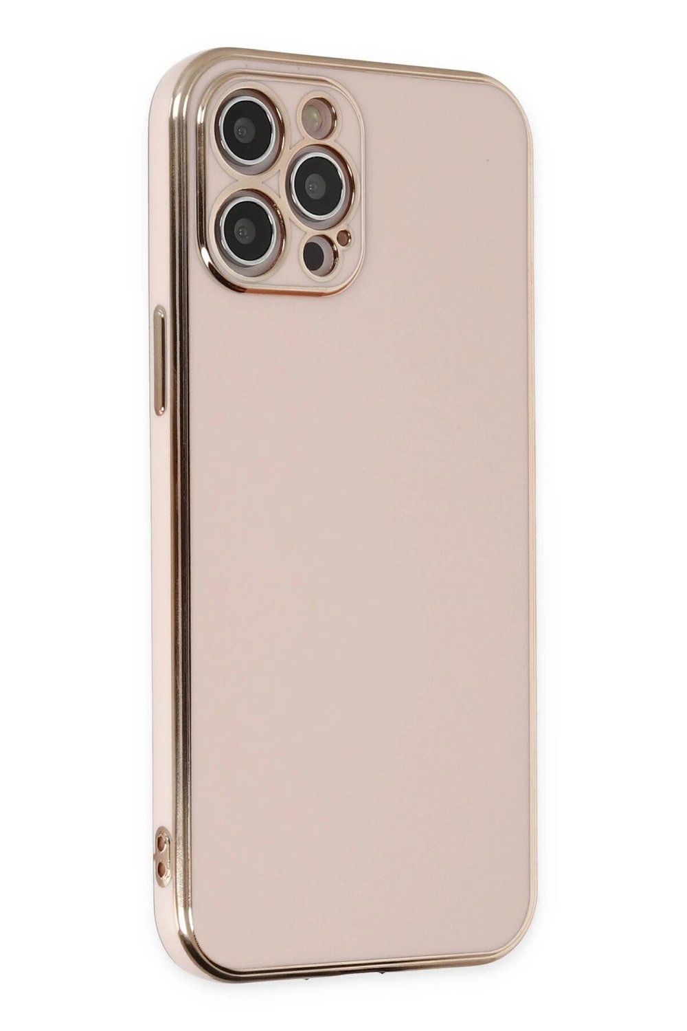 Mey İthalat®  iPhone 12 Pro Max Kılıf Volet Silikon - Pembe