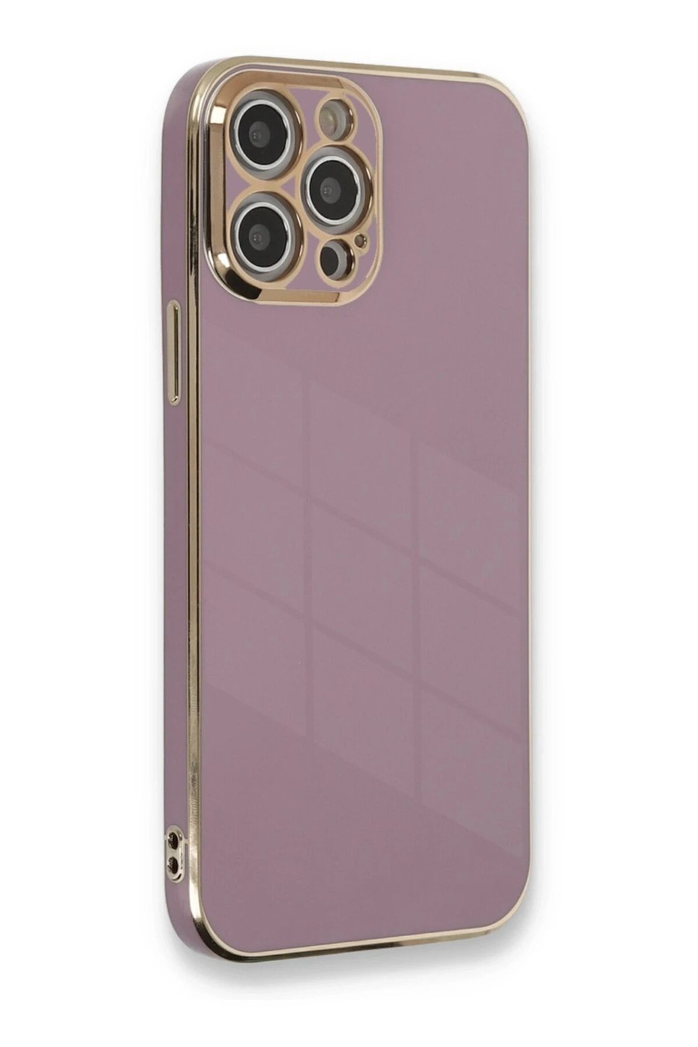 Mey İthalat®  iPhone 12 Pro Max Kılıf Volet Silikon - Mor